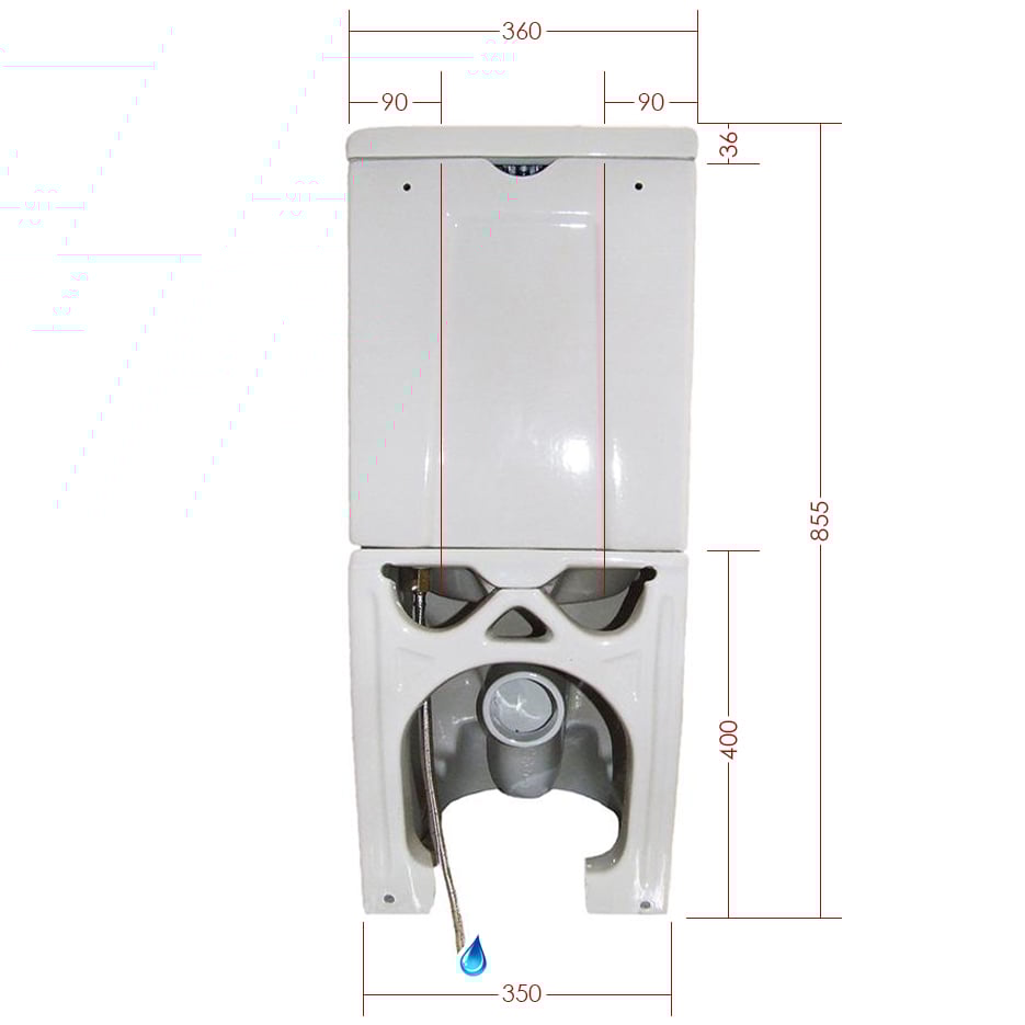 BERNSTEIN Stand WC mit Spülkasten Toilette  CT1088  Soft Close Deckel 