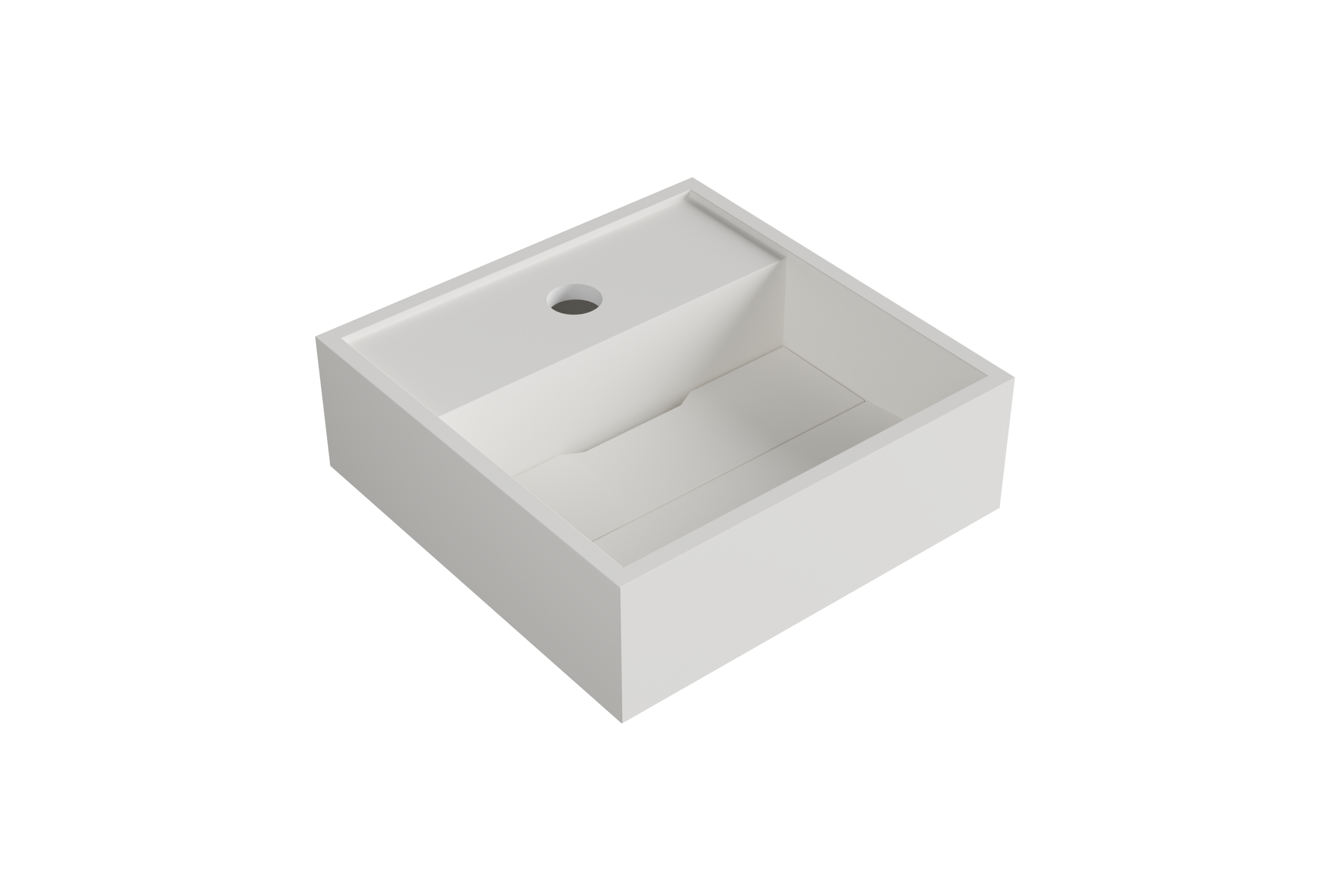 Countertop washbasin BA2027 made of mineral cast - 30 x 30 x 10 cm - colour selectable