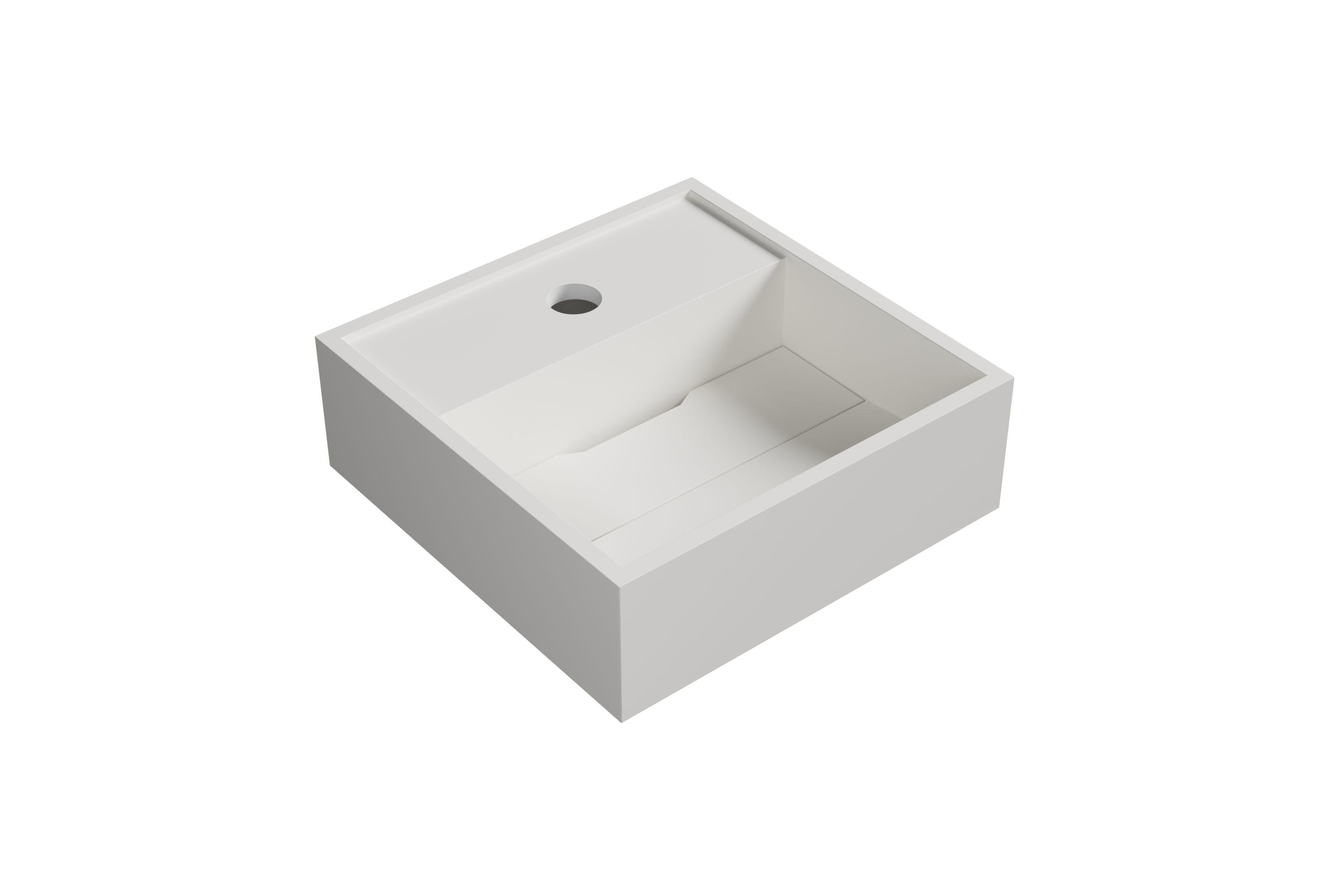 Wall-mounted washbasin BA2027W in mineral cast - 30 x 30 x 10 cm - colour selectable.