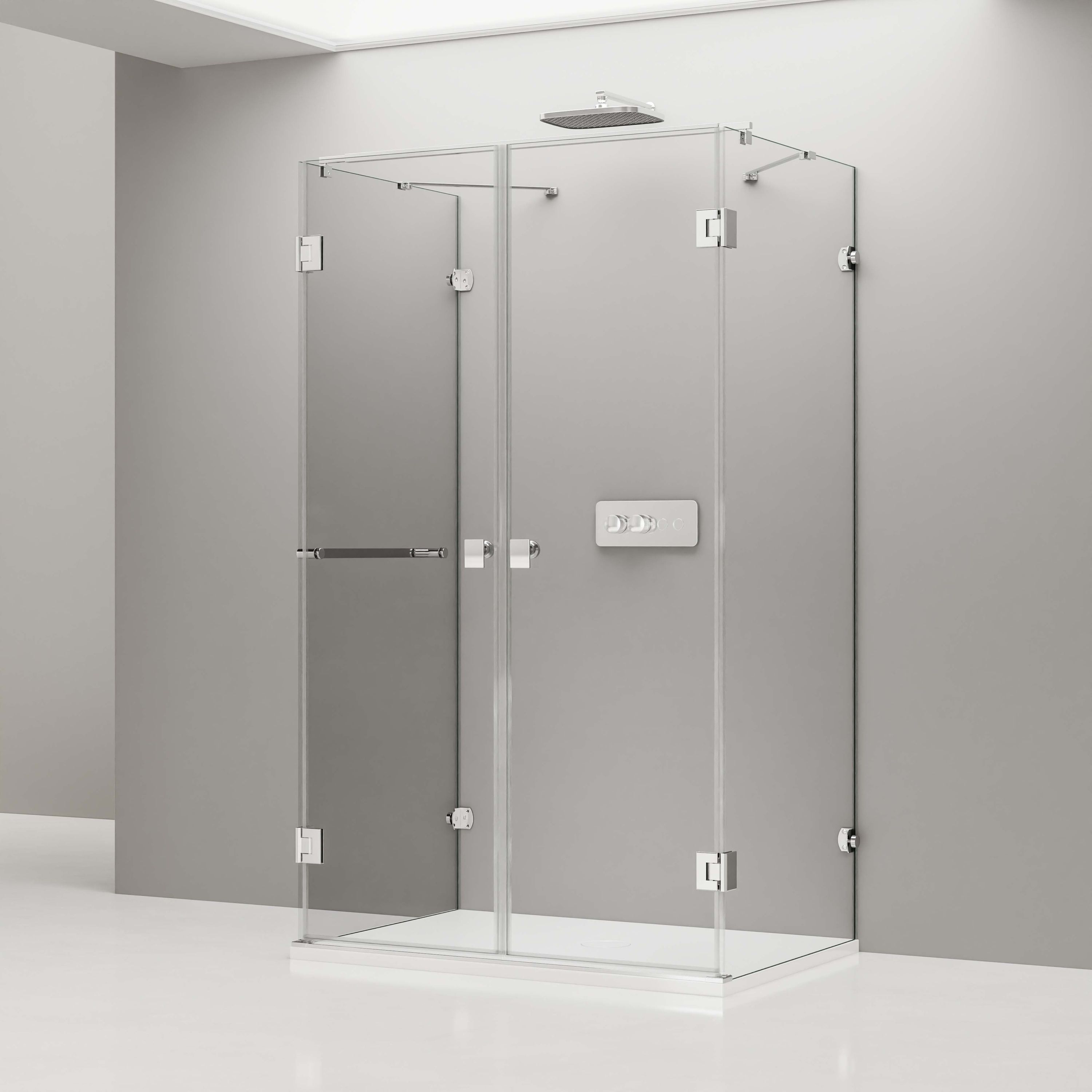 Kabina prysznicowa EX412 kształt U - szkło bezpieczne NANO 8mm - 120x80x195 cm - z brodzikiem