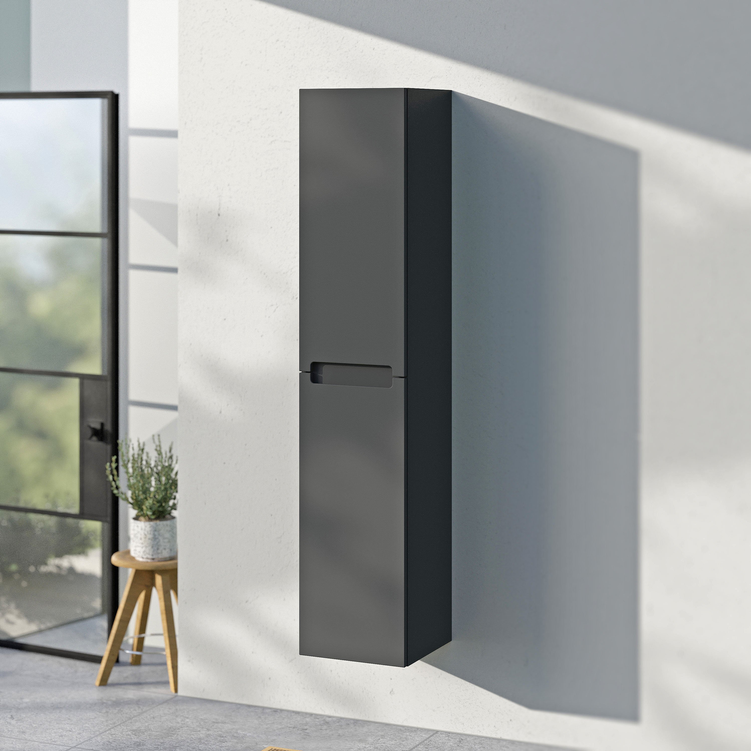 Tall unit VIREO - flexible assembly - 35 x 170 x 35cm - colour selectable Colour: Matt anthracite