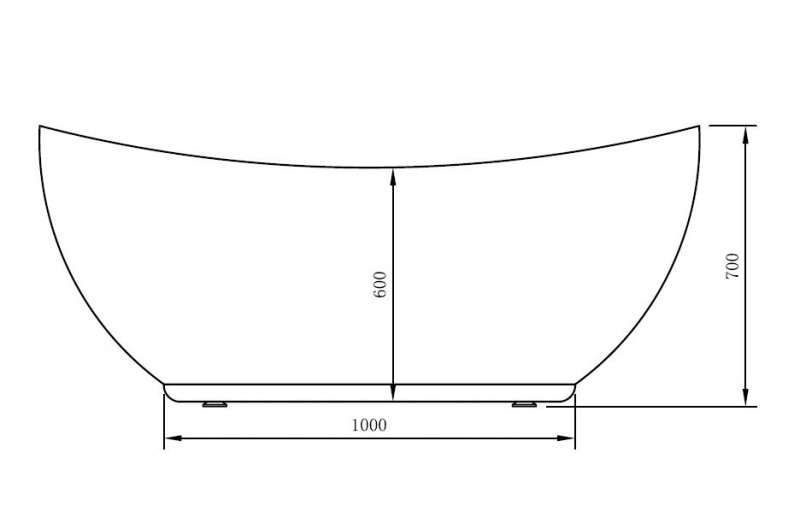 Freestanding Bathtub VALENZIA - 175 x 85cm - white - taps (optional)
