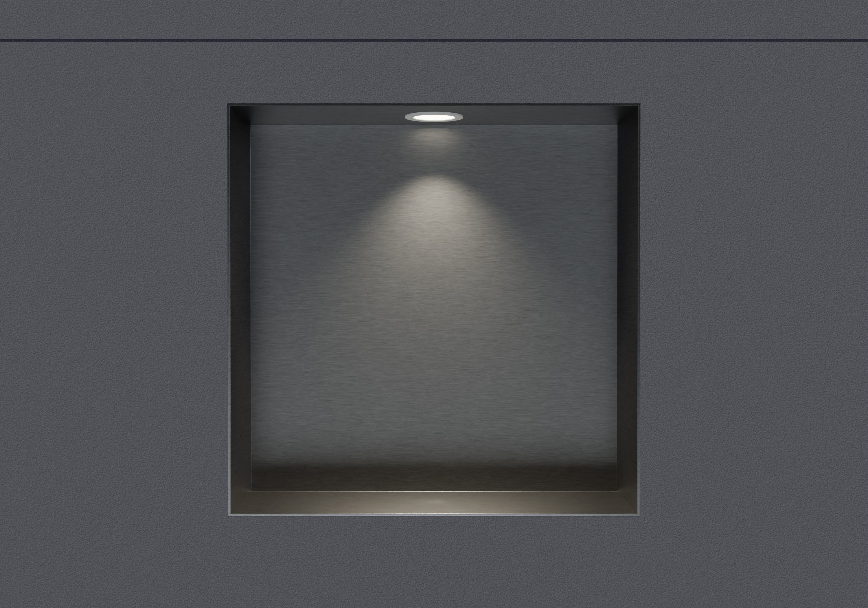 Nis badkamer rvs NT303010X randloos met LED spot - 30 x 30 x 10 cm (H x B x D) - Selecteerbare kleur