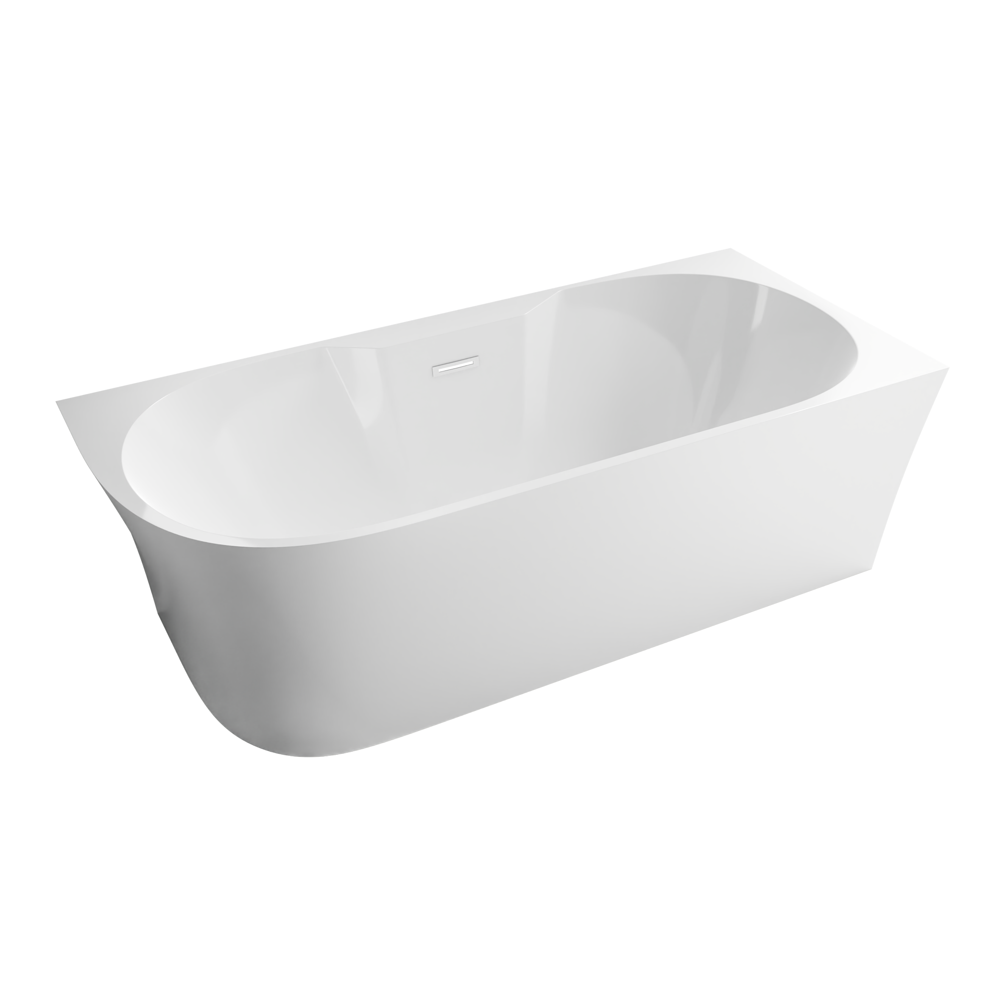 Freestandung acrylic bathtub NOVA CORNER PLUS - white - right installation - 170 x 78 cm - optional tap