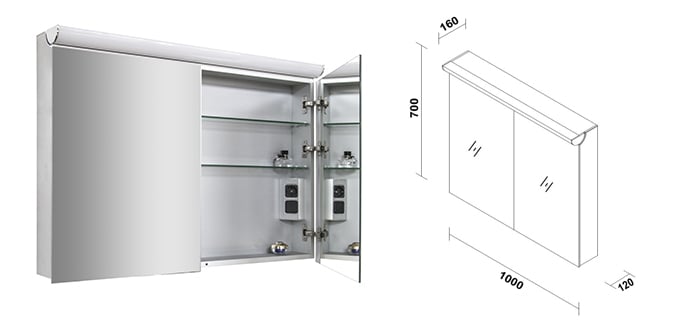 Bathroom Furniture Set LENA 1000 Matt Anthracite - optional mirror or mirror cabinet