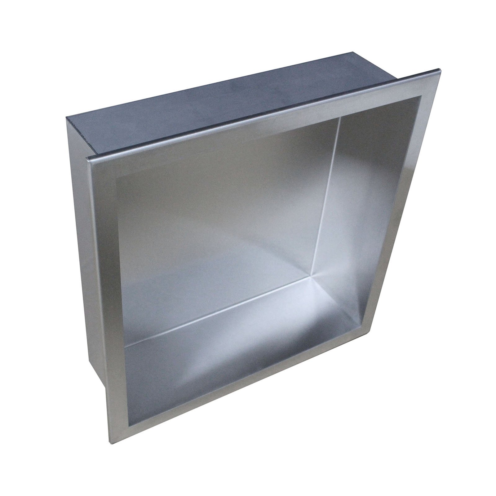 Bernkot Nicchia doccia in acciaio inossidabile 30x 30 x 10 cm cartella portaoggetti per nicchia a parete per bagno nero 
