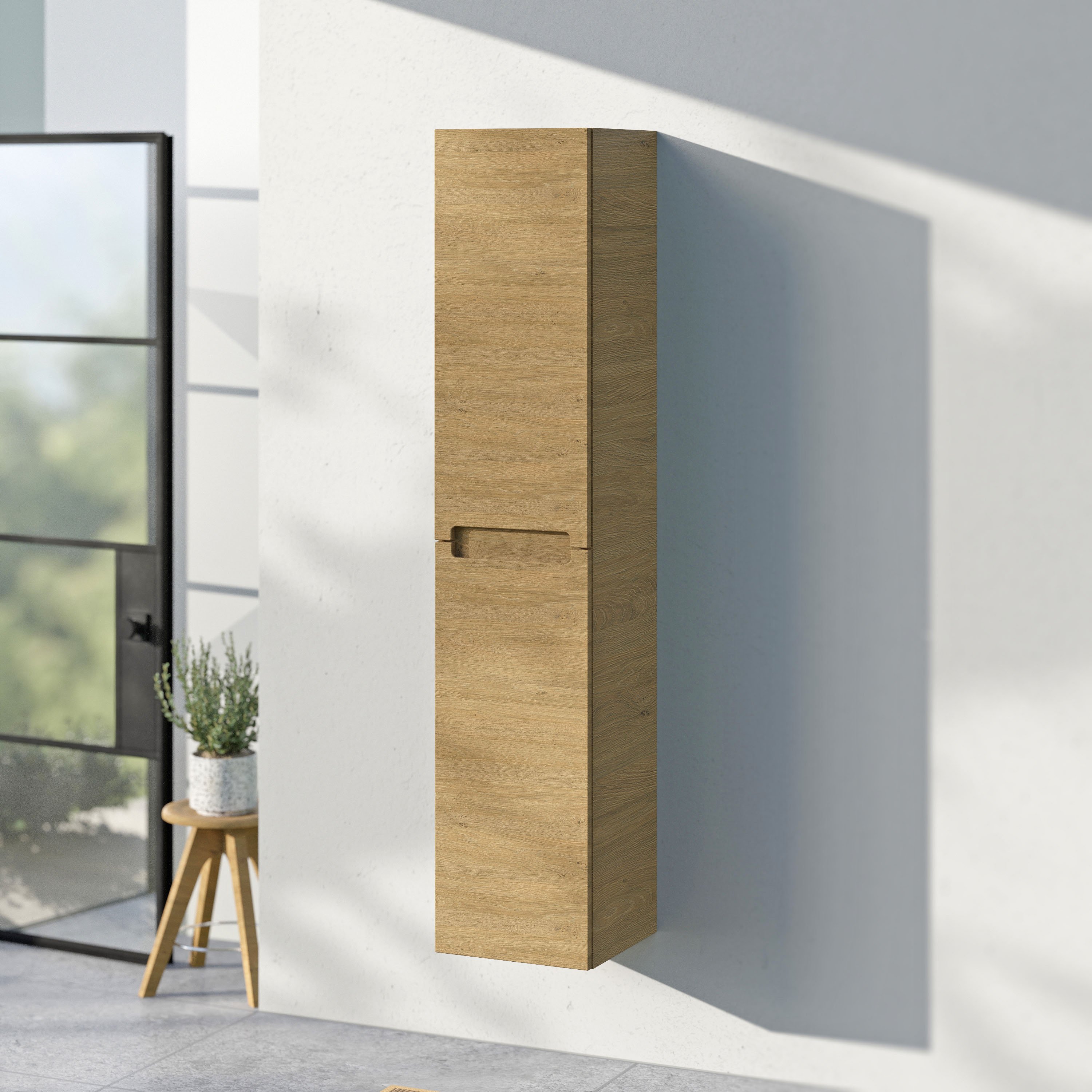 Tall unit VIREO - flexible assembly - 35 x 170 x 35cm - colour selectable Colour: Oak honey gold