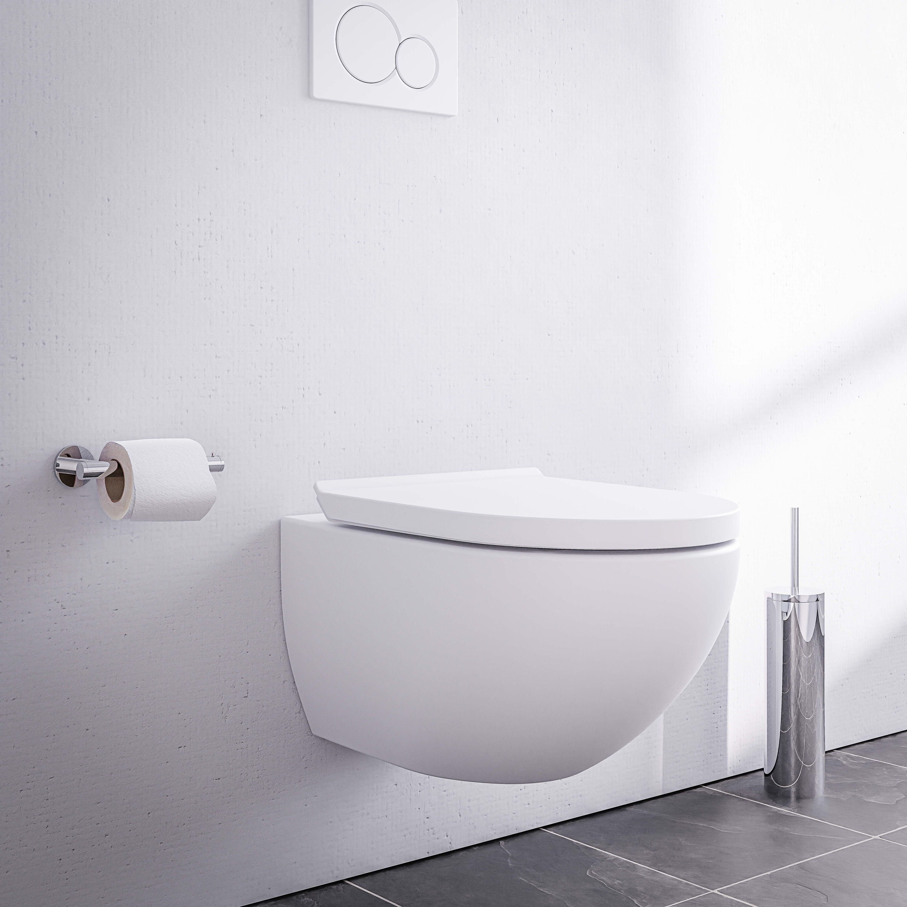 Inodoro de pared rimless E-9030 - blanco mate - con tapa de cierre suave