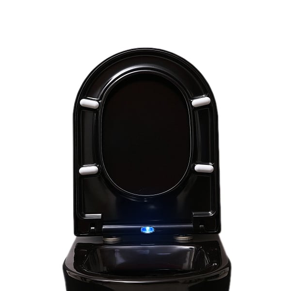 Remplacement Toilet Seat - Black - -Soft-Close U1002 with LED light - suitable for BERNSTEIN CH1088,1088R,NT2019,B-8030, CT1088 and CT1099