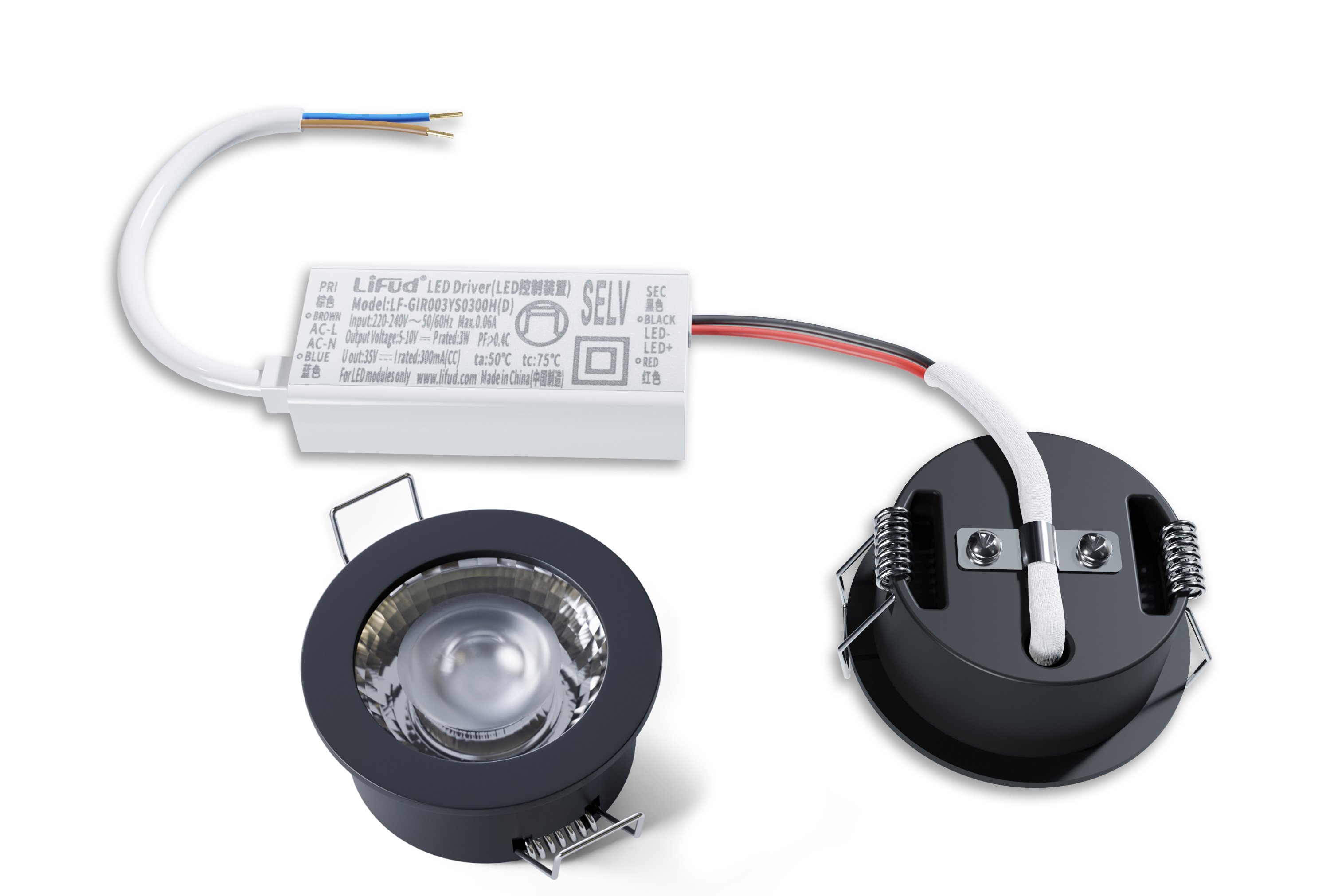 LED-spot inbouwspot kleur neutraal wit - Ø 45 x 22,3 cm - IP65 - montageframe instelbaar