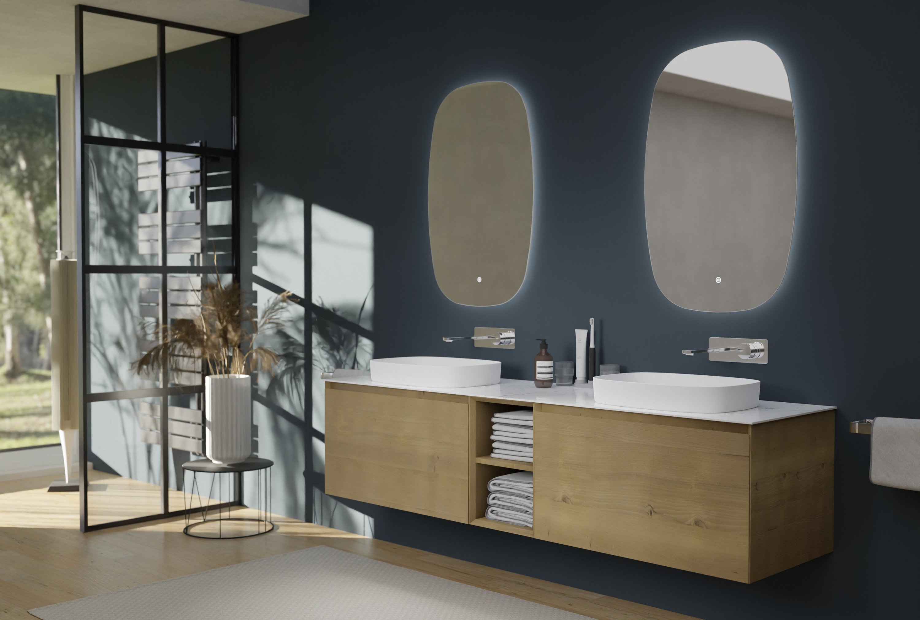 Set di mobili da bagno Inalco 1900 Open Storage incl. lavabo - colore selezionabile