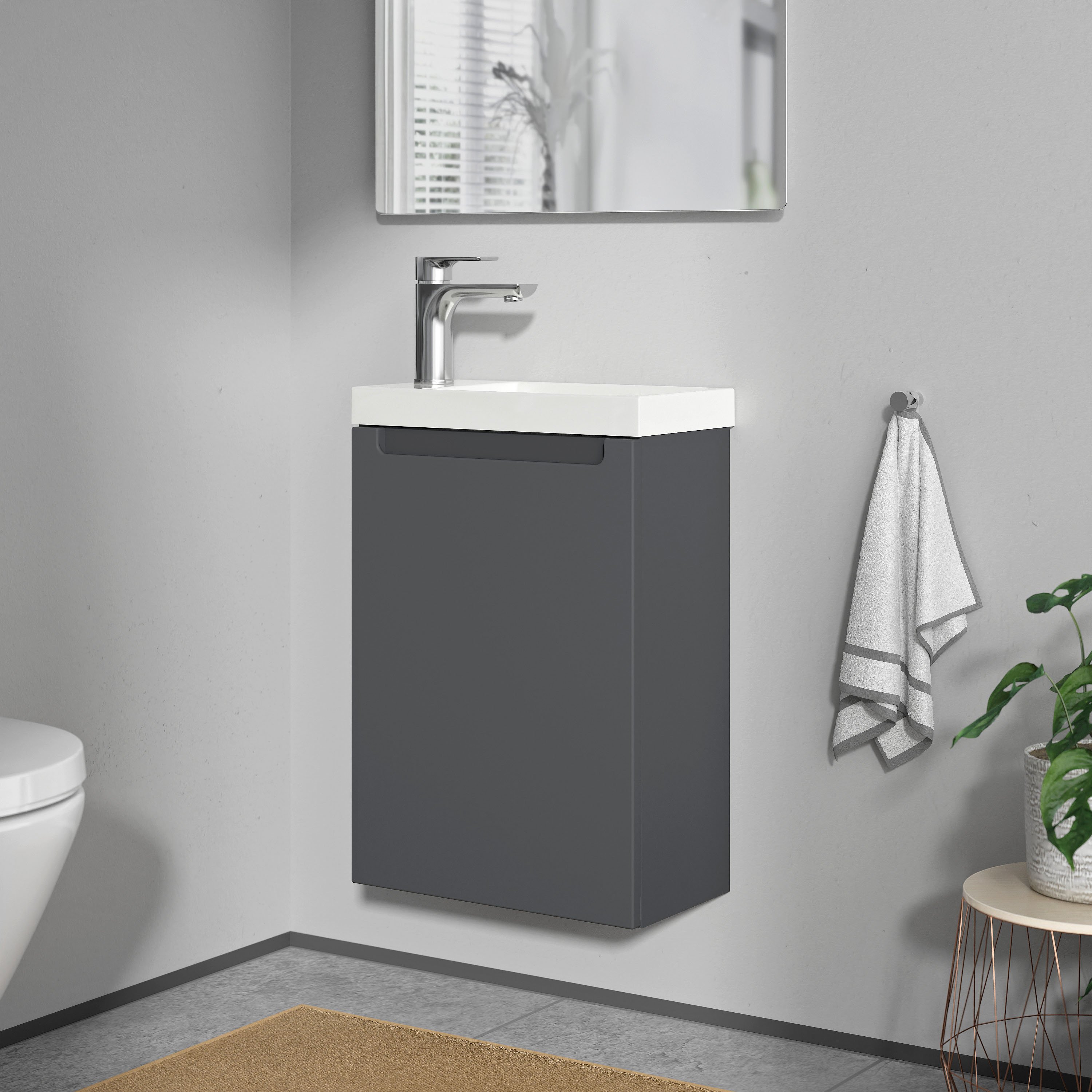 Vanity unit VIREO 40 cm with washbasin white - colour selectable