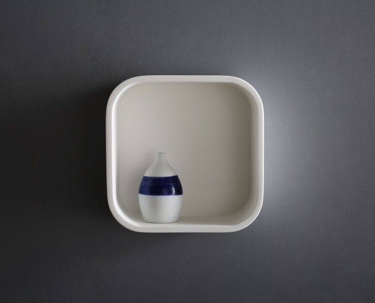 Wall Shelf for bathroom PB4205 -  made of mineral cast - 30x15x30cm 