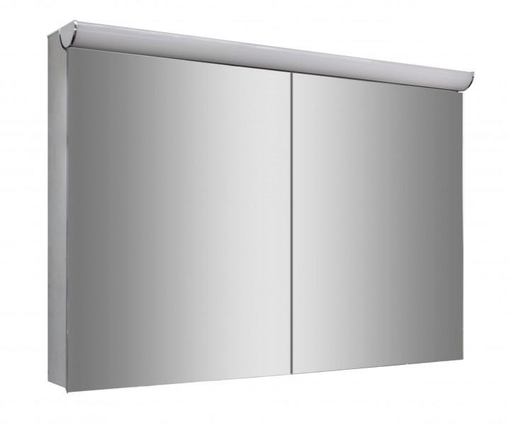 Mirror cabinet Multy BS100 with interior mirroring, socket & LED light - width 100cm