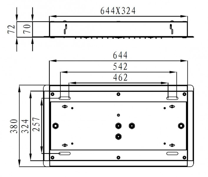 XXL rain shower stainless steel shower head DPG5030 - 70x38cm - ceiling installation