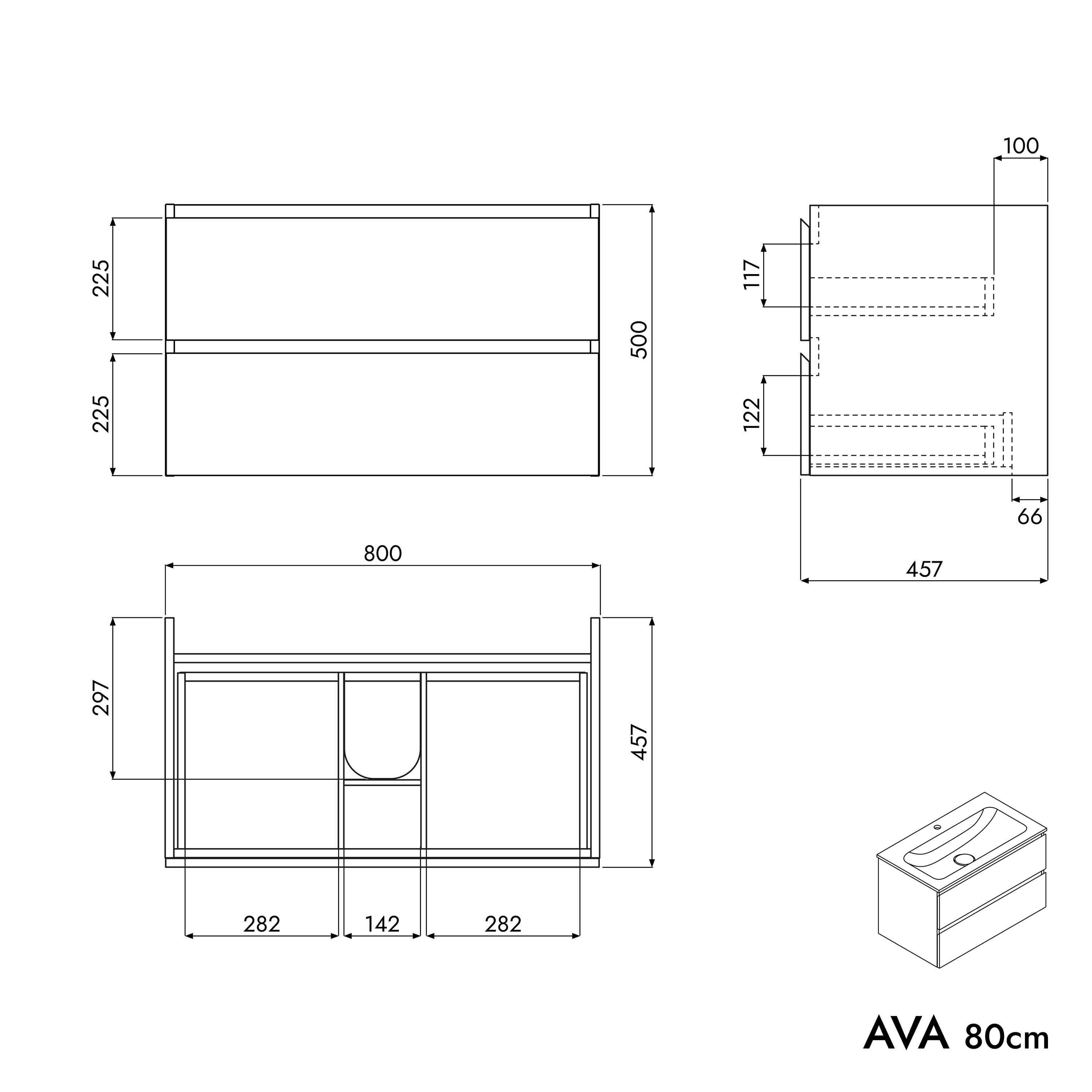 Móvel de toucador AVA 80 cm com lavatório de fundição mineral CREAM - cor selecionável Móvel de toucador AVA 80 cm com lavatório de fundição mineral CREAM - cor selecionável