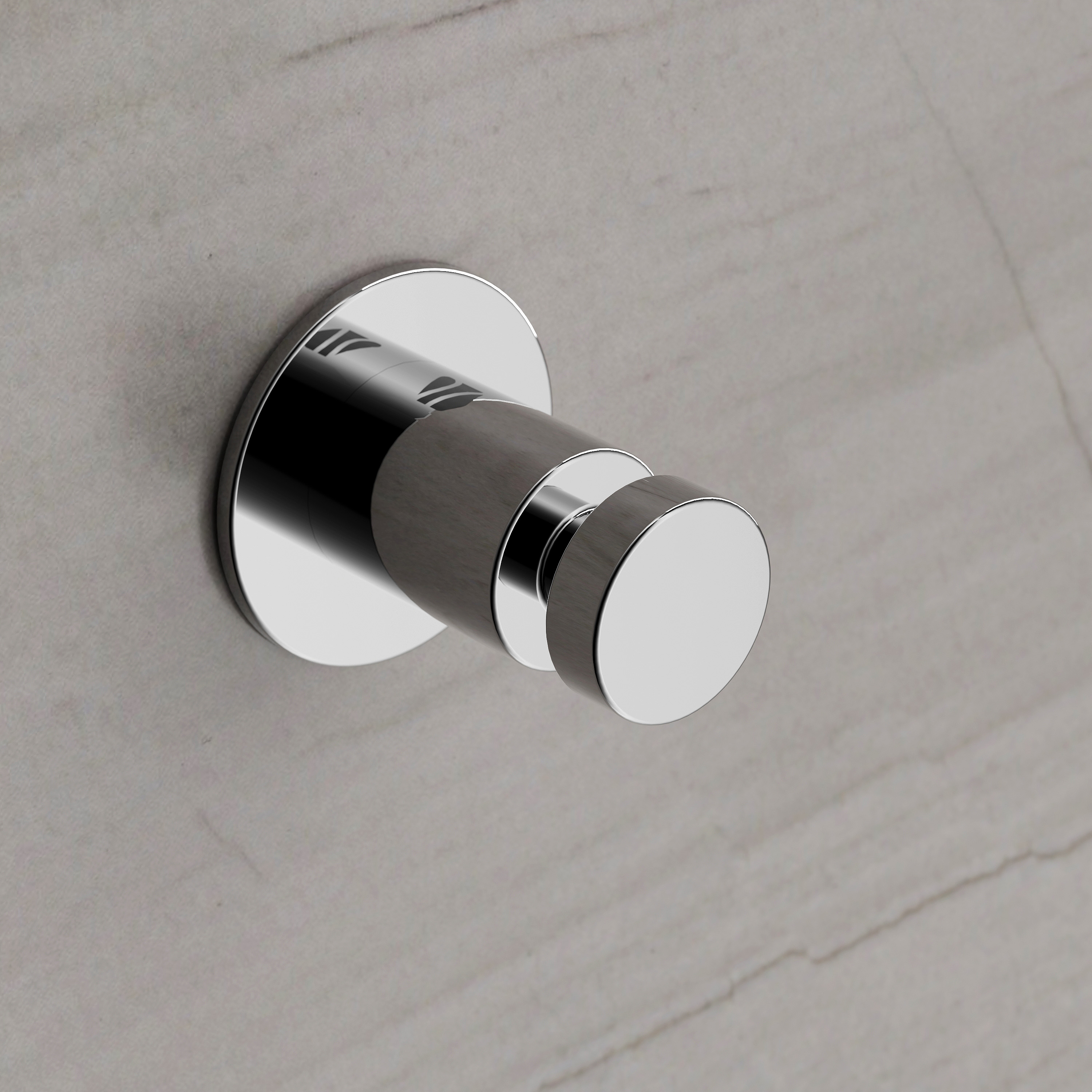 Towel hook OLA - Stainless steel - 3.5 x 3.65 cm - Round - Set of 2 Towel hook OLA - Stainless steel - 3.5 x 3.65 cm - Round - Set of 2