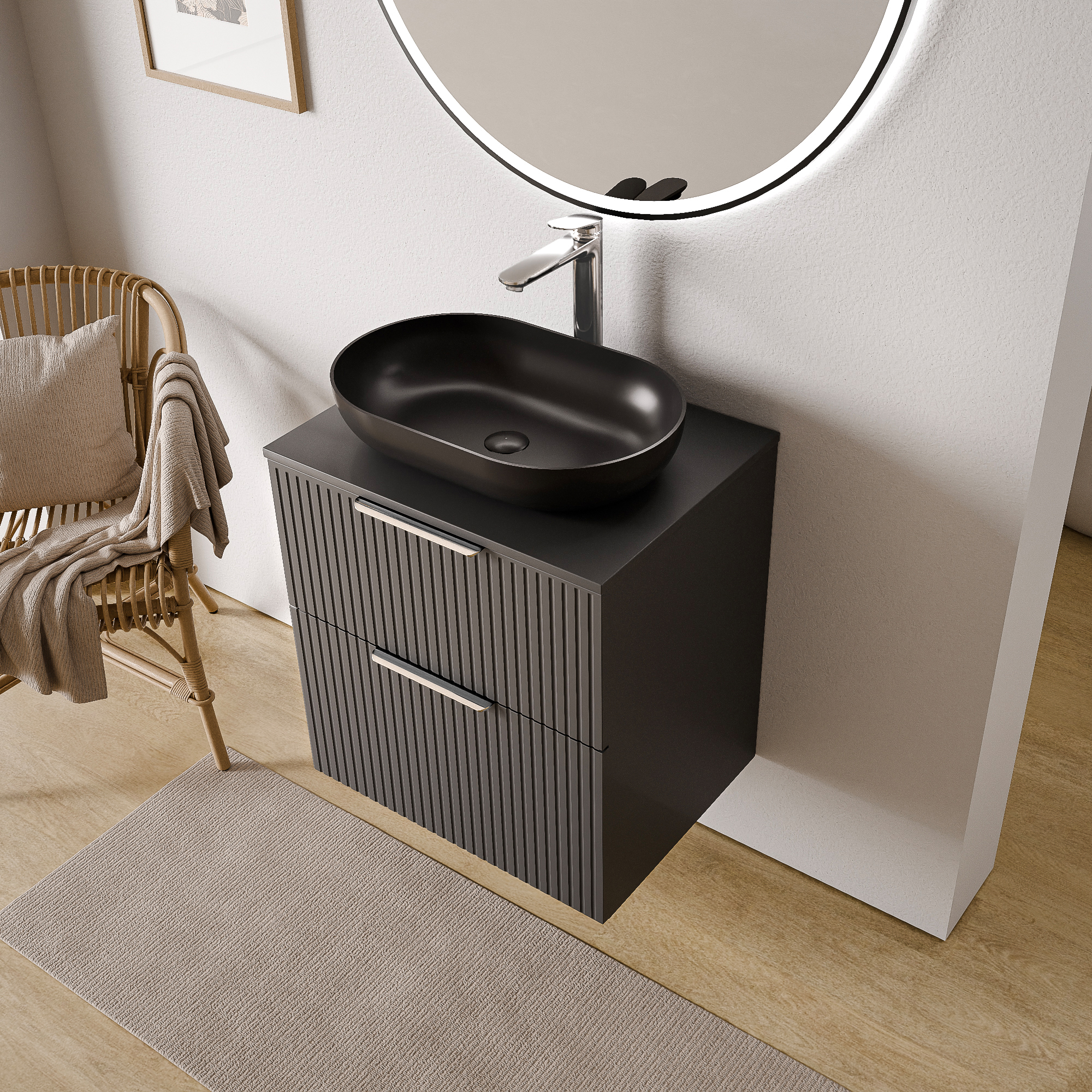 Vanity unit TIM 60 cm for countertop washbasin - colour selectable 170263,170264,170265,170266,170267,170283,170284,170285,170286,170287