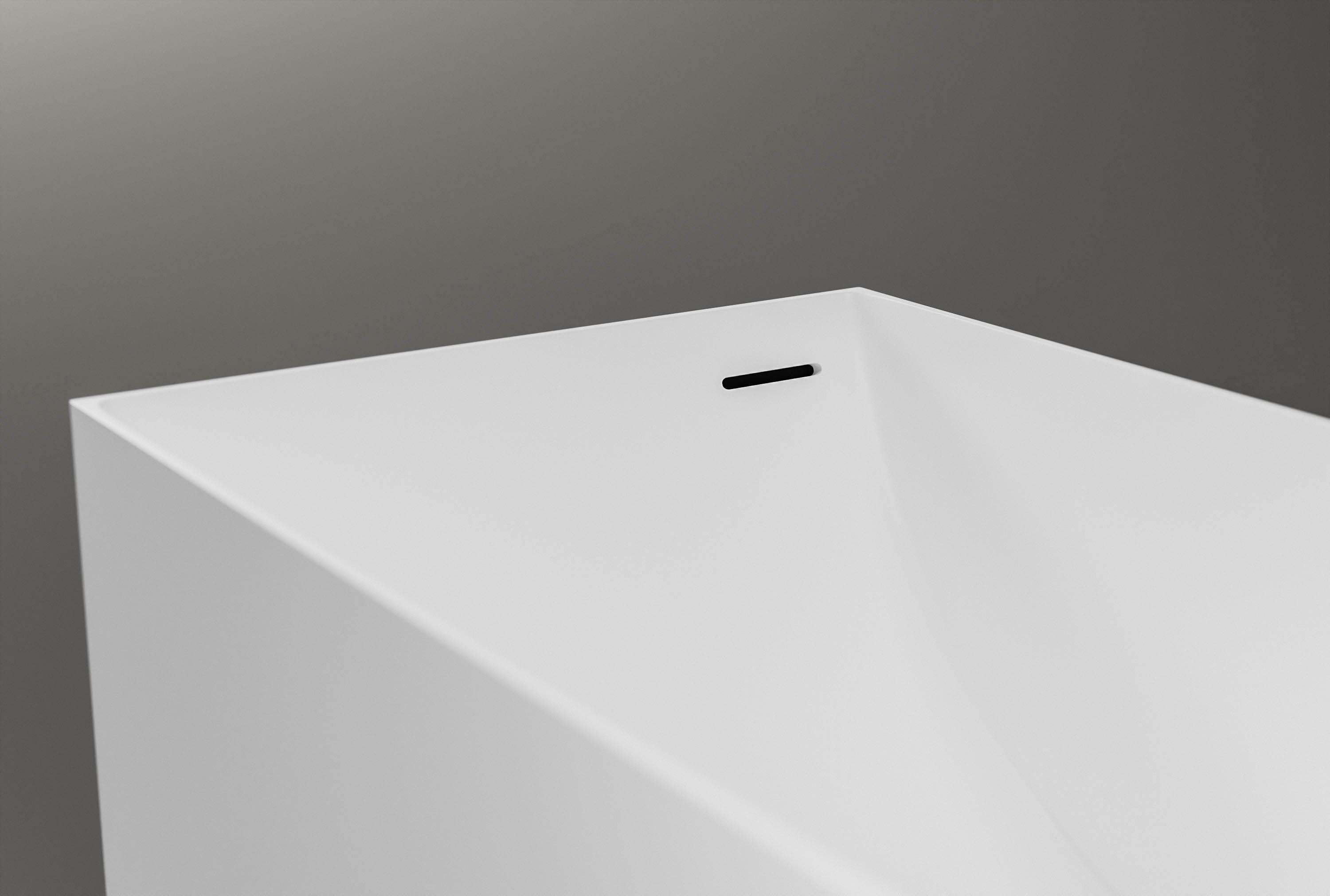 Fristående badkar LUNA STONE vit - 170 x 72 cm - Solid Stone Fristående badkar LUNA STONE vit - 170 x 72 cm - Solid Stone