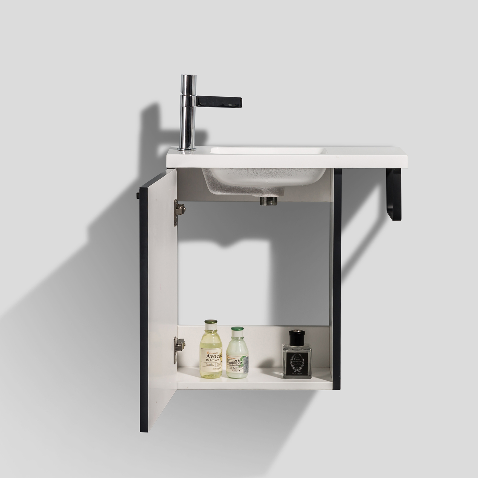 Conjunto de muebles de cuarto de baño TABLO 400 para WC de invitados con lavabo - color seleccionable Conjunto de muebles de cuarto de baño TABLO 400 para WC de invitados con lavabo - color seleccionable