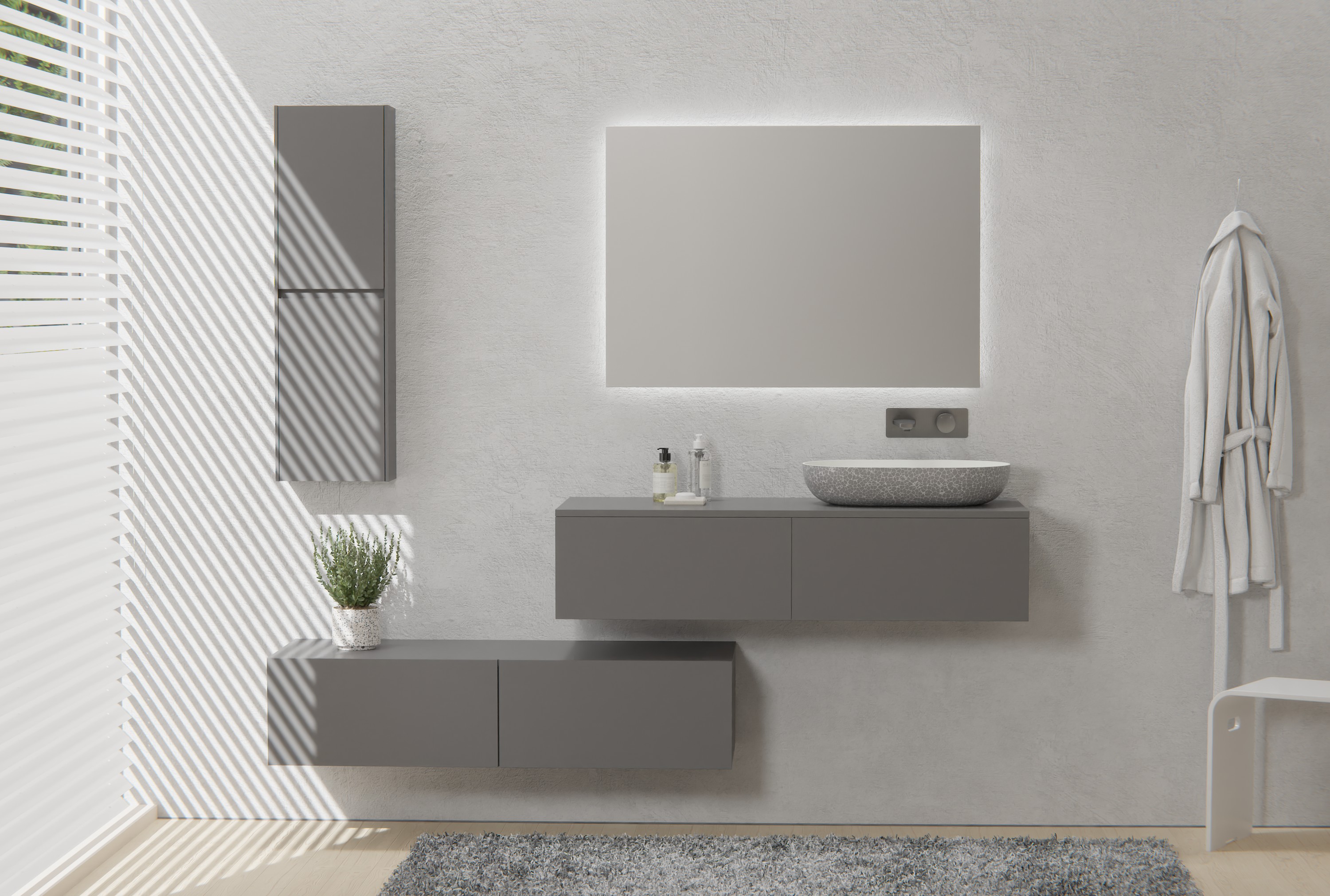 Vanity unit TLB 120-48 - MDF pre-assembled - 120 x 48 x 28 cm Vanity unit TLB 120-48 - MDF pre-assembled - 120 x 48 x 28 cm