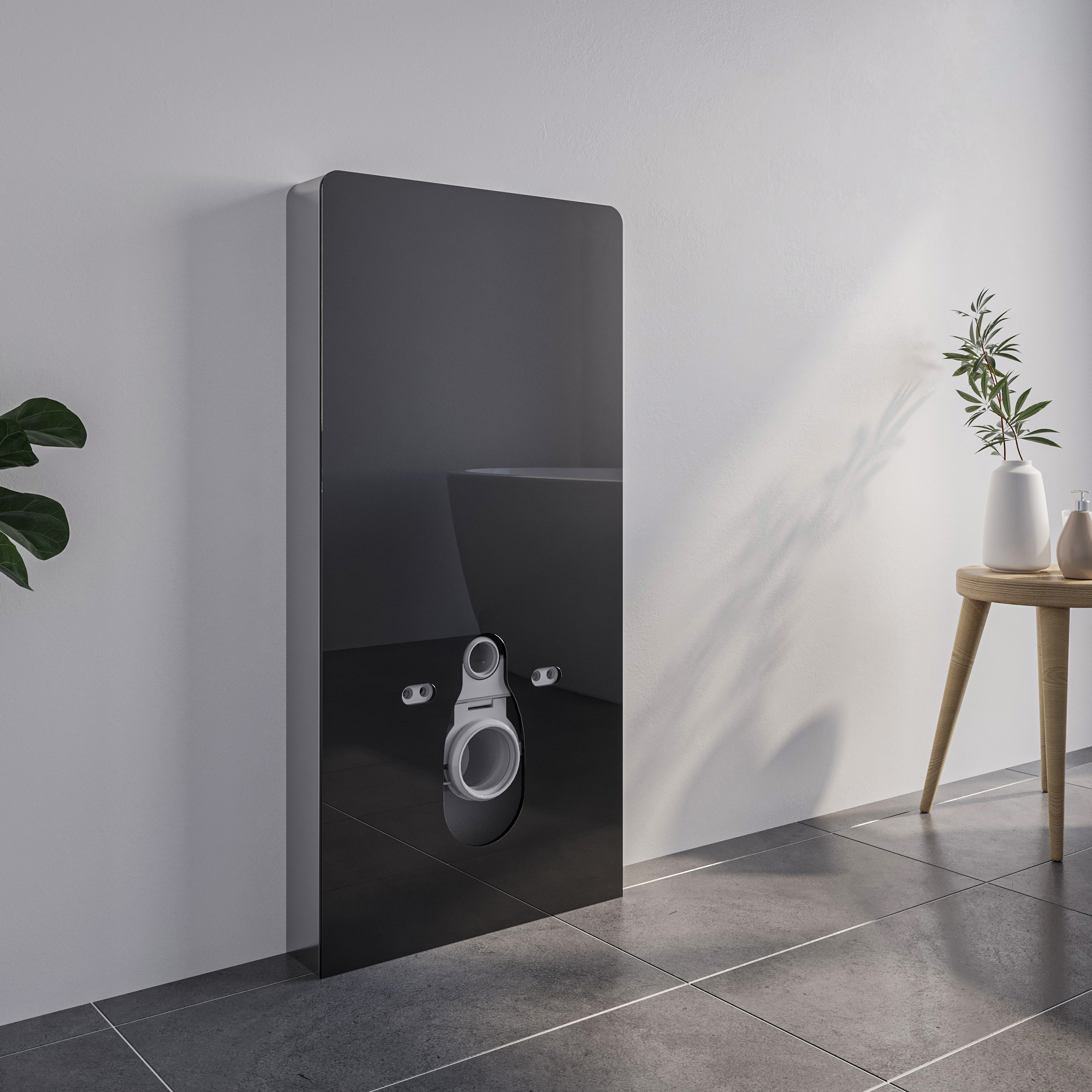 Modulo sanitario 805S con sensore per WC sospeso - Nero 16713