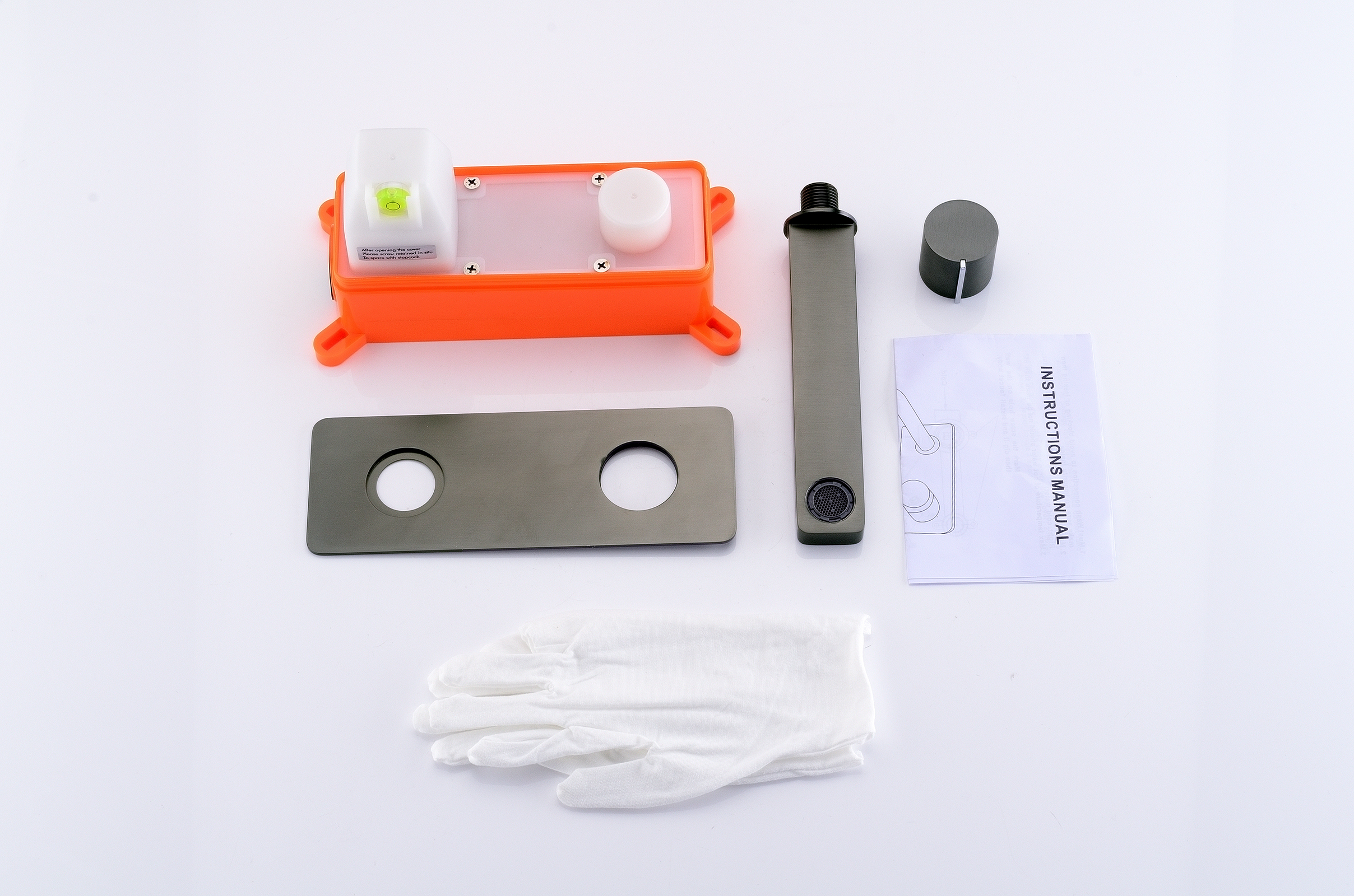 Grifería empotrada Grifería de baño Grifería de pared 9908G - color Gunmetal - incl. cuerpo base empotrado Grifería empotrada Grifería de baño Grifería de pared 9908G - color Gunmetal - incl. cuerpo base empotrado