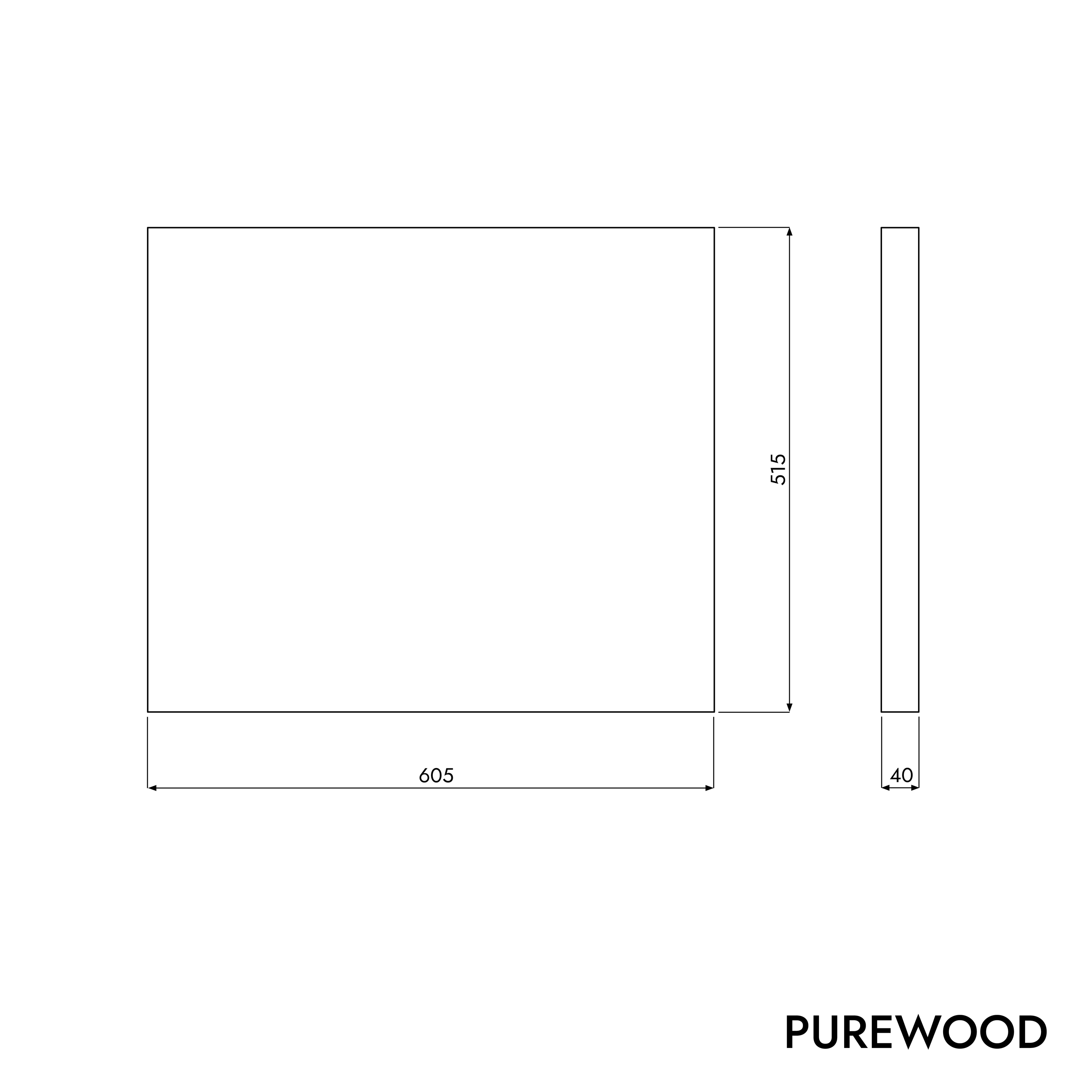 Wastafelblad PUREWOOD massief eiken met wandbeugel - selecteerbare breedte Wastafelblad PUREWOOD massief eiken met wandbeugel - selecteerbare breedte