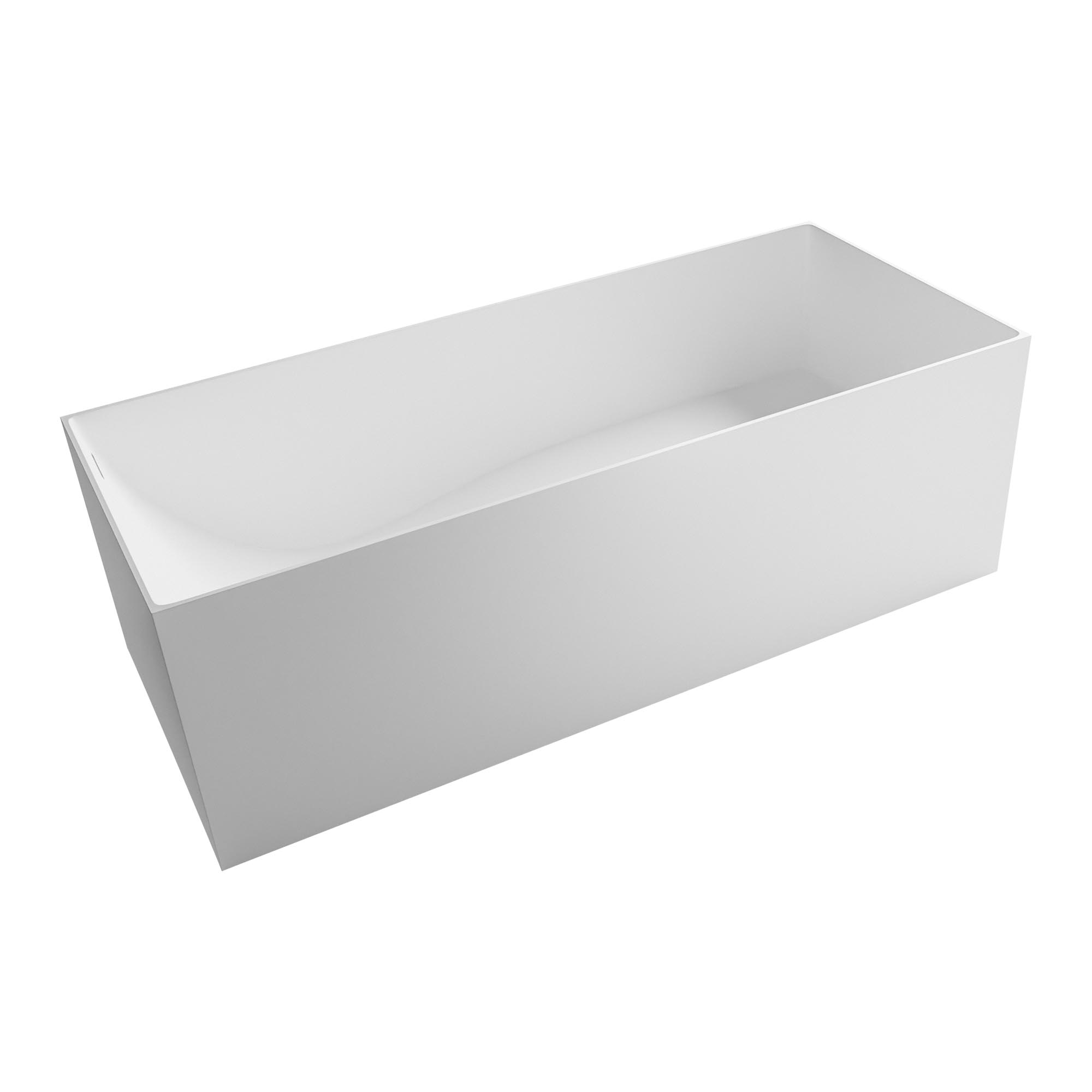 Fristående badkar LUNA STONE vit - 170 x 72 cm - Solid Stone Fristående badkar LUNA STONE vit - 170 x 72 cm - Solid Stone
