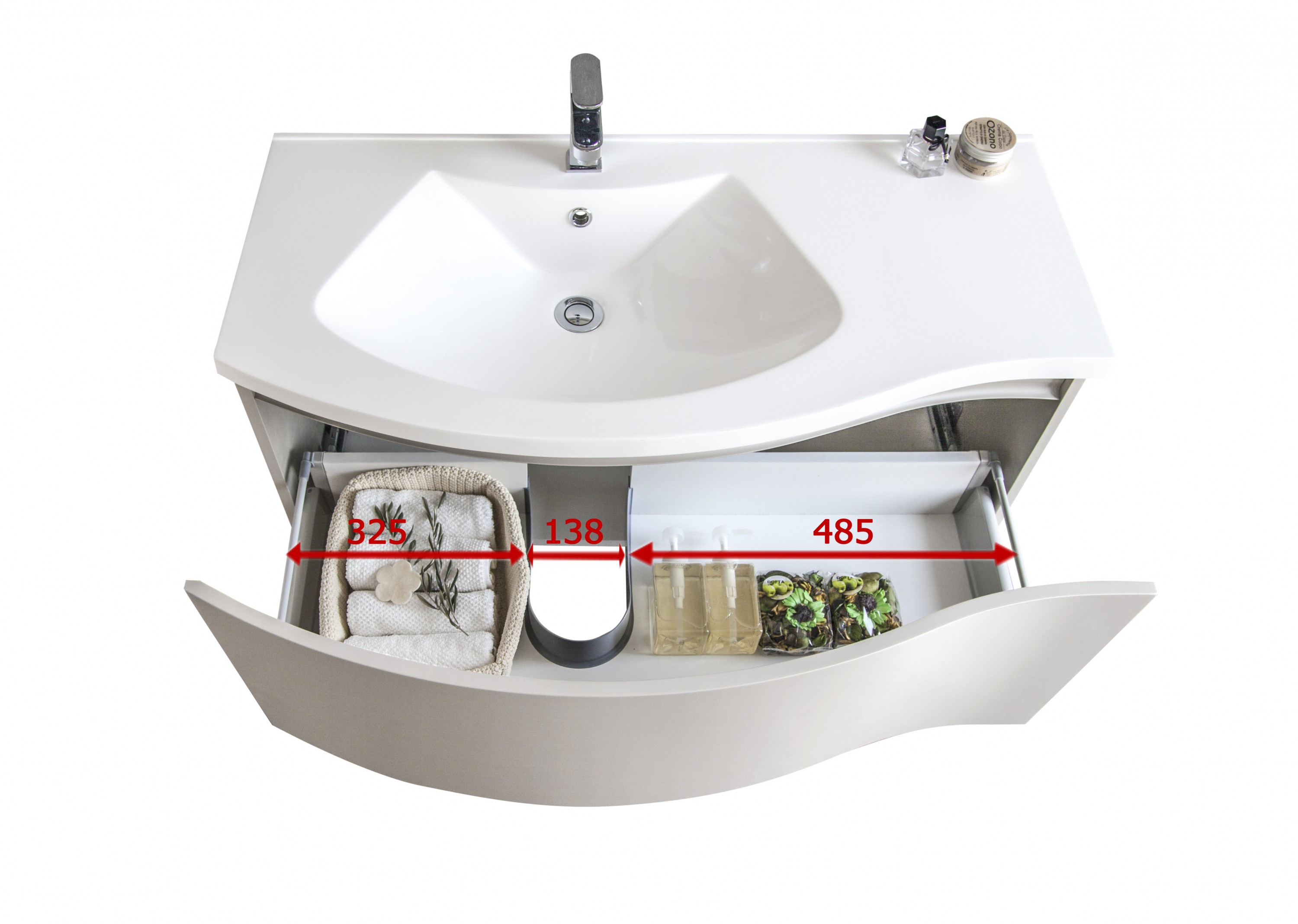 Lena 1000 bathroom furniture set with washbasin - Matt taupe Lena 1000 bathroom furniture set with washbasin - Matt taupe