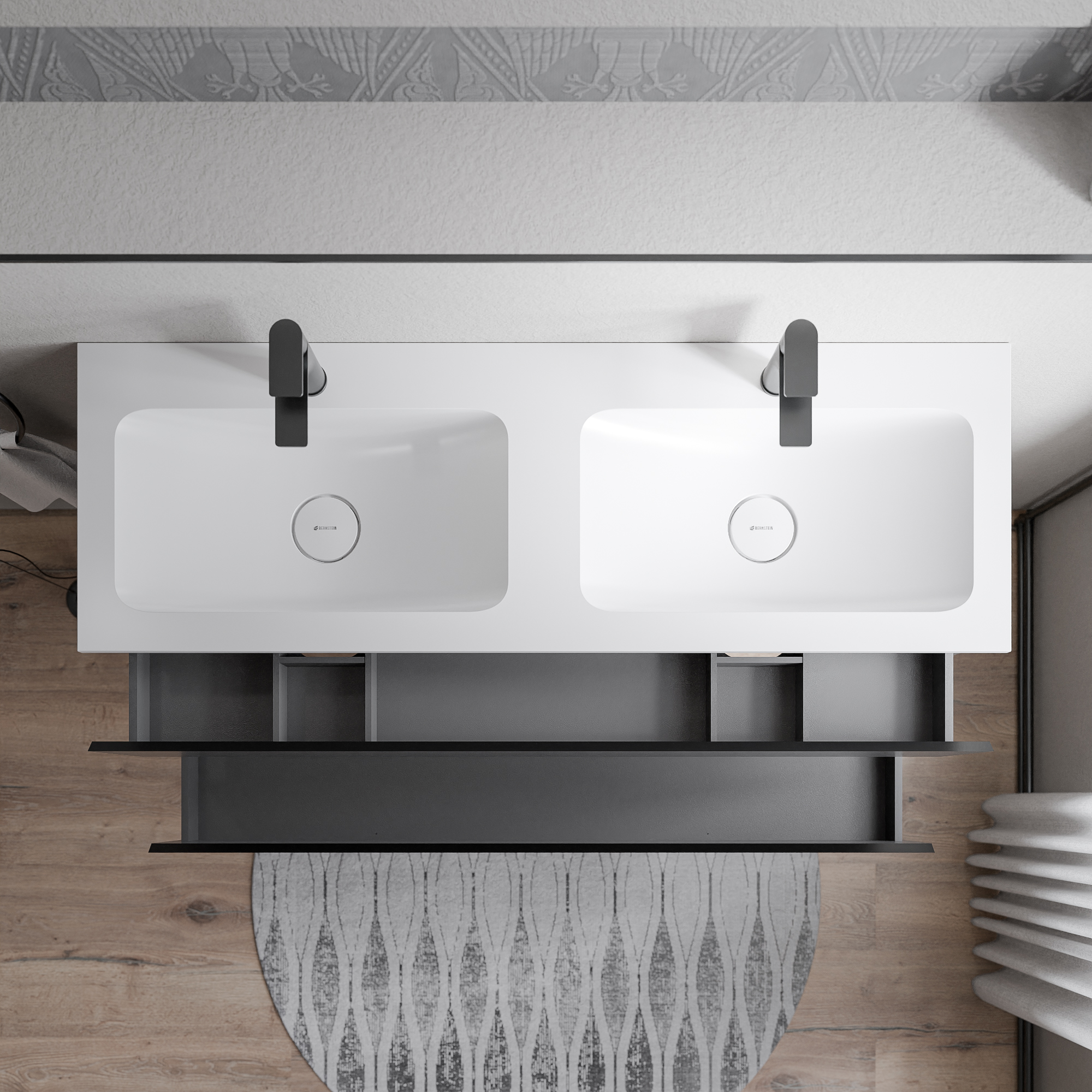 Vanity unit AVA 140 cm with mineral cast washbasin CREAM - colour selectable Vanity unit AVA 140 cm with mineral cast washbasin CREAM - colour selectable