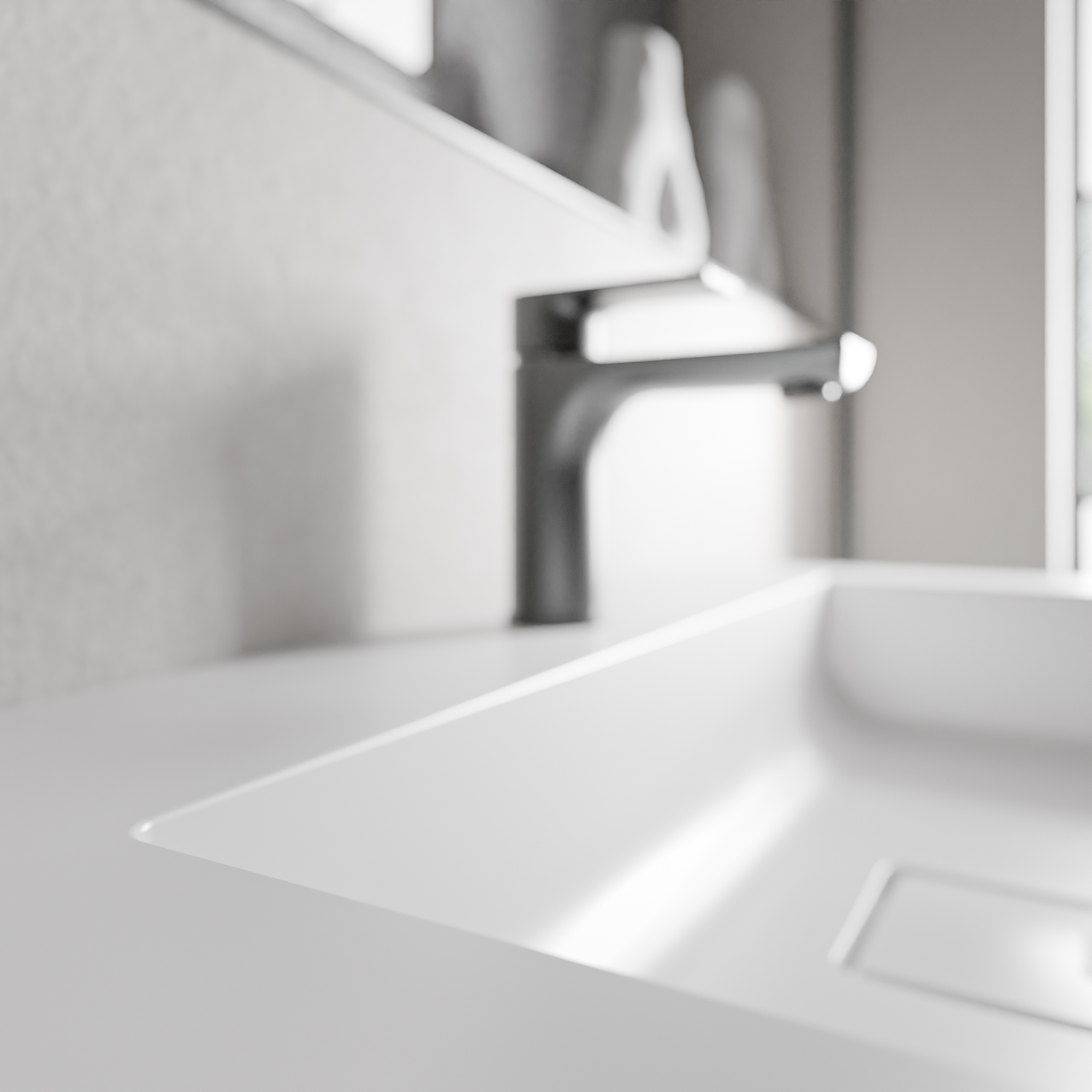 Mueble bajo lavabo AVA 160 cm con lavabo de fundición mineral BRUXELLES - color a elegir 168914,168918,168922,168926,168930
