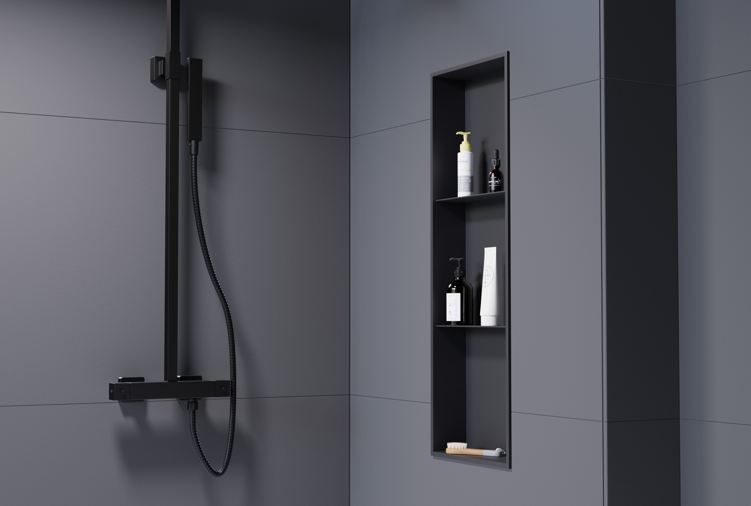 Nicchia da parete NT3090010X con ripiano portaoggetti - in acciaio inox - 30 x 90 x 10 cm (L x A x P) - colore selezionabile Nicchia da parete NT3090010X con ripiano portaoggetti - in acciaio inox - 30 x 90 x 10 cm (L x A x P) - colore selezionabile