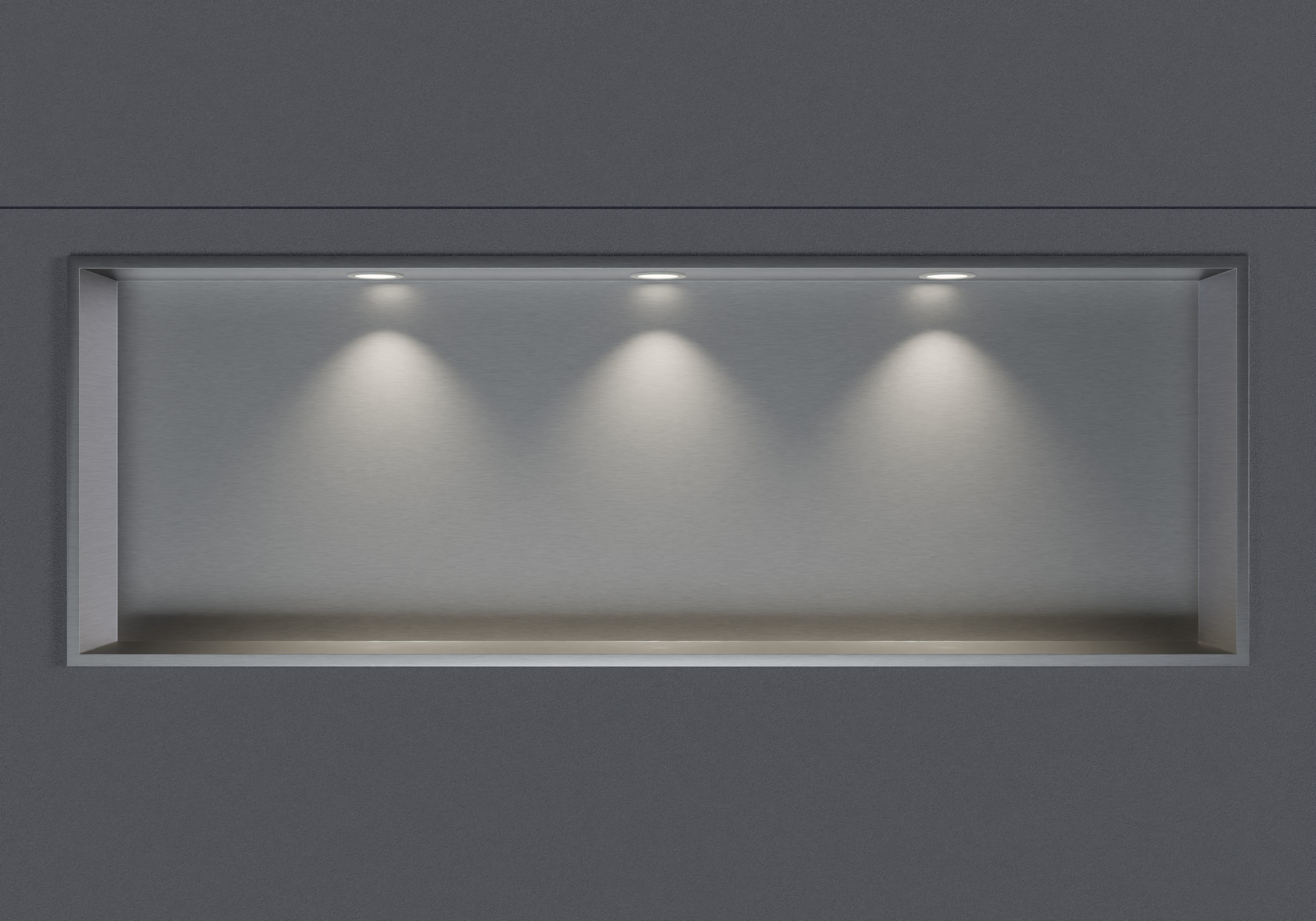 Nis badkamer rvs NT309010X met LED-verlichting - 30 x 90 x 10 cm (H x B x D) - Selecteerbare kleur