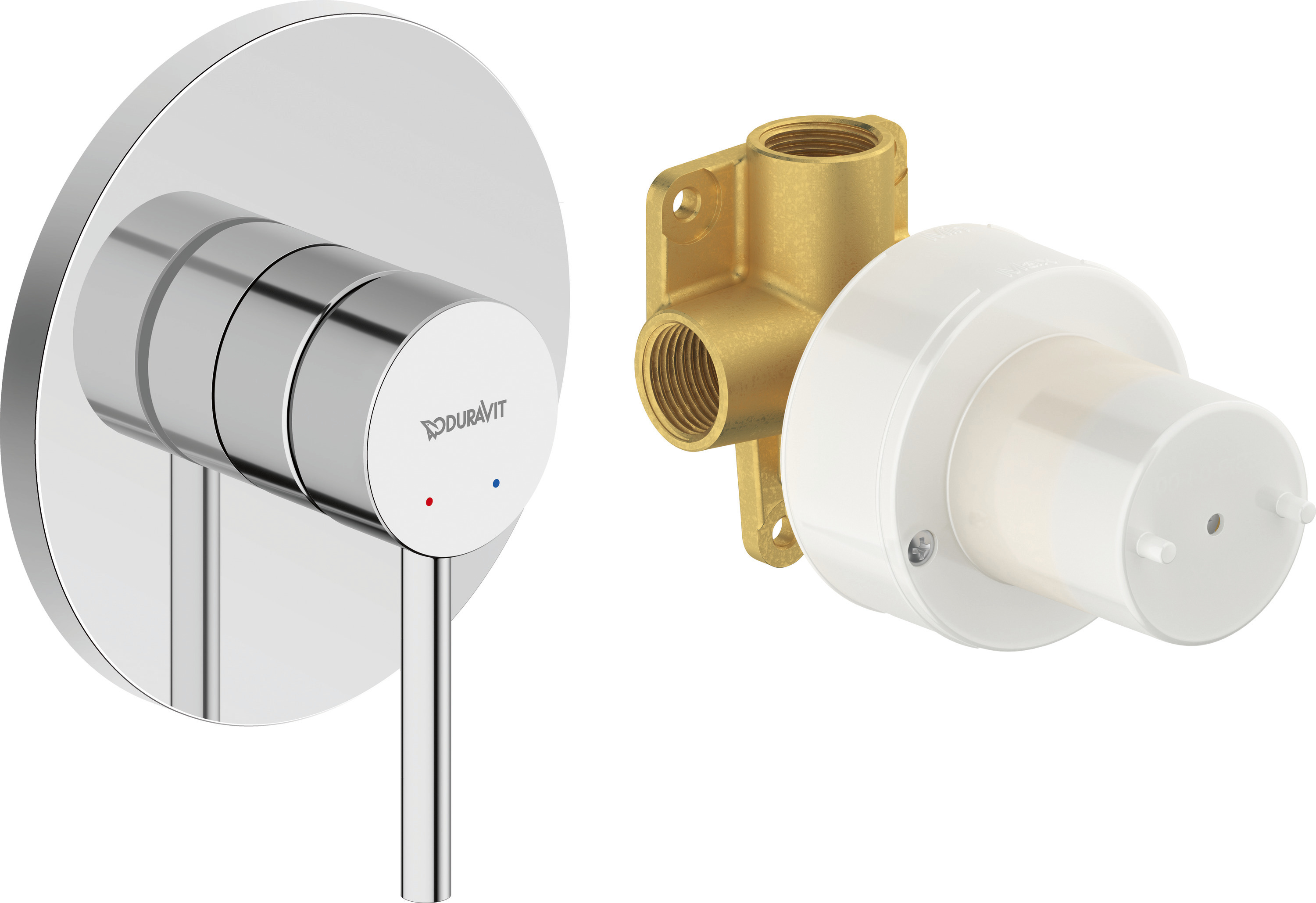 Duravit Circle inbouw ééngreepsmengkraan set hoogglans chroom - 1 verbruiker