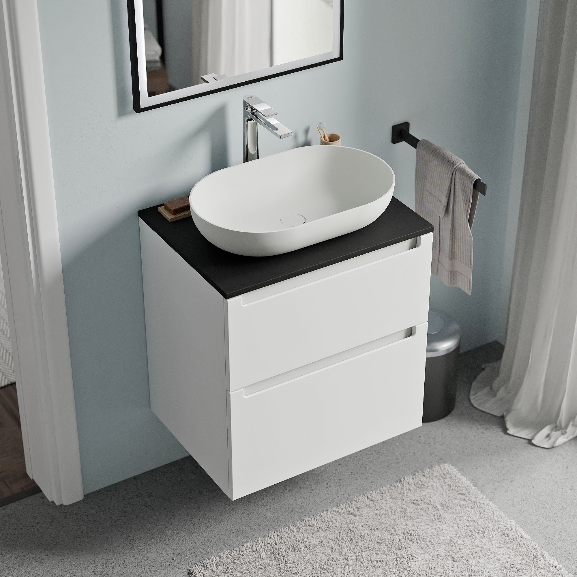 VIREO 60 cm vanity unit for countertop washbasin - colour selectable 169905