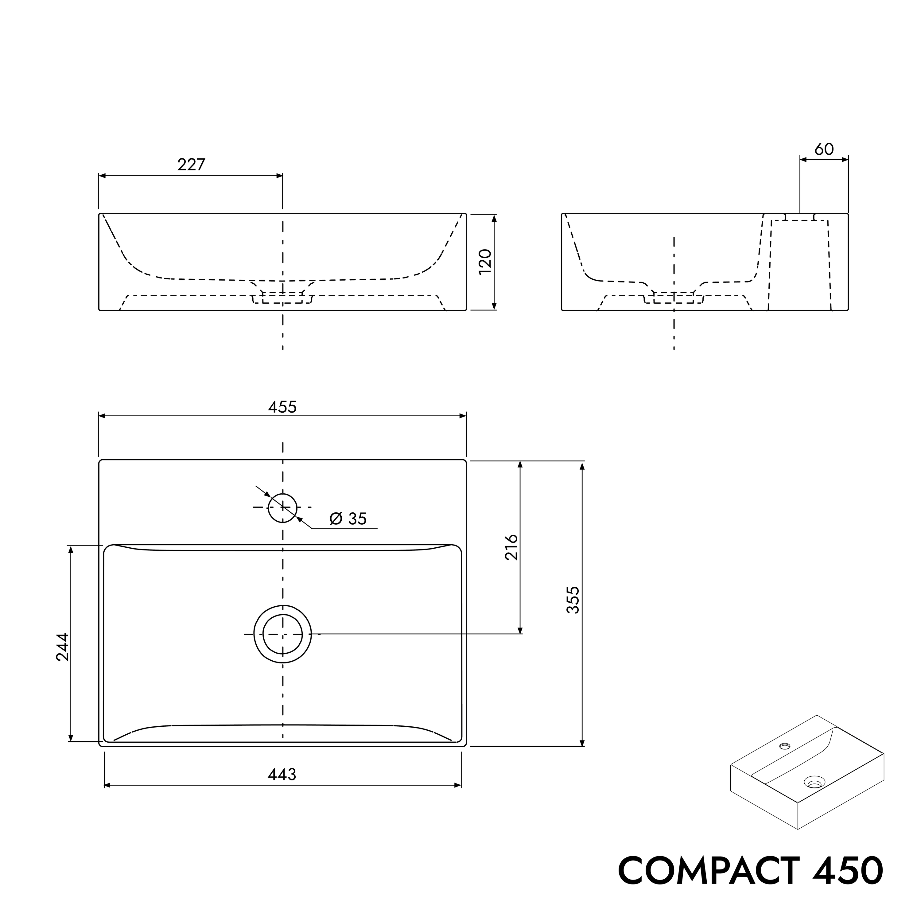 Badkamermeubel onderkast gastentoilet COMPACT 450 met wastafel 45 cm - planchet rechts - kleur selecteerbaar Badkamermeubel onderkast gastentoilet COMPACT 450 met wastafel 45 cm - planchet rechts - kleur selecteerbaar