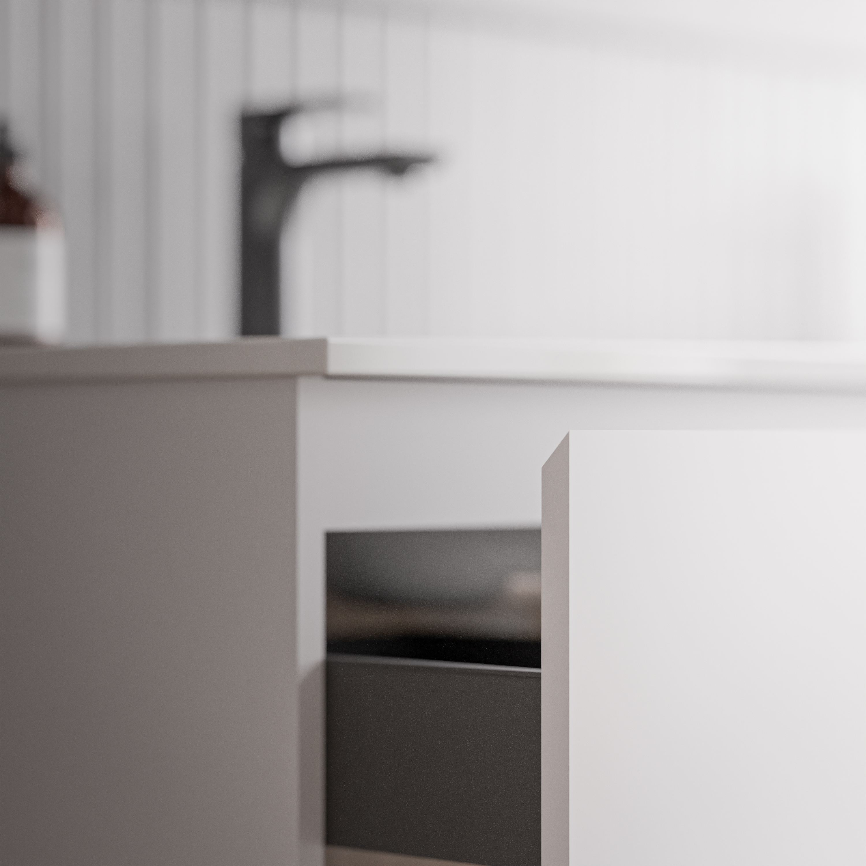 Mueble bajo lavabo AVA 80 cm con lavabo de cerámica - color a elegir 166509