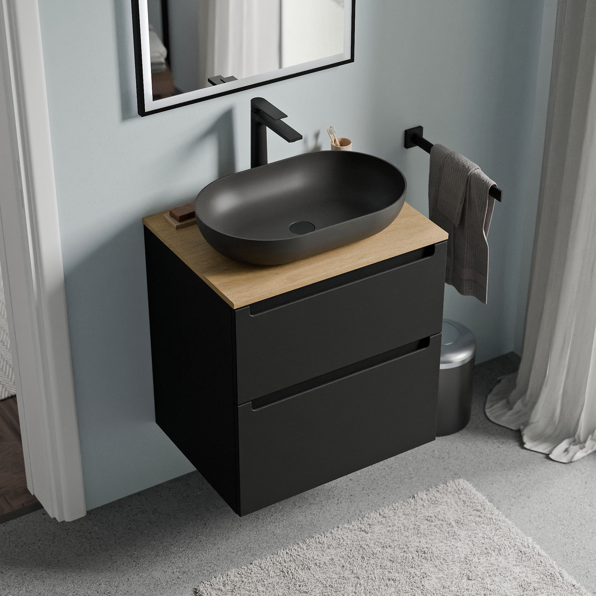VIREO 60 cm vanity unit for countertop washbasin - colour selectable 169910