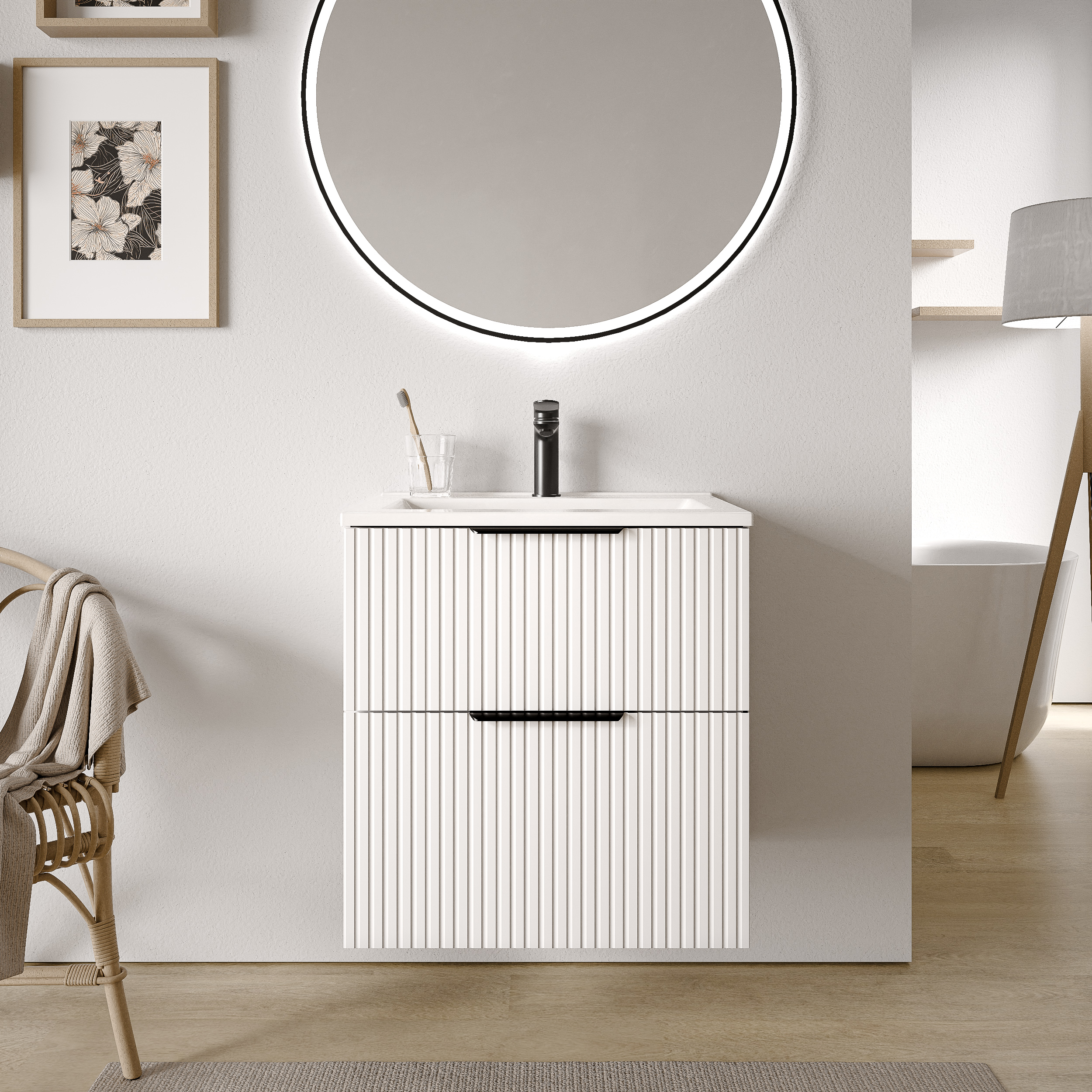 Mobiletto TIM 60 cm con lavabo - colore selezionabile 170202,170207