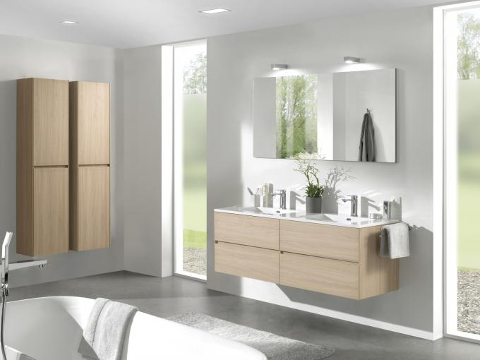 Bathroom furniture set EDGE 1300 with washbasin - color selectable Bathroom furniture set EDGE 1300 with washbasin - color selectable