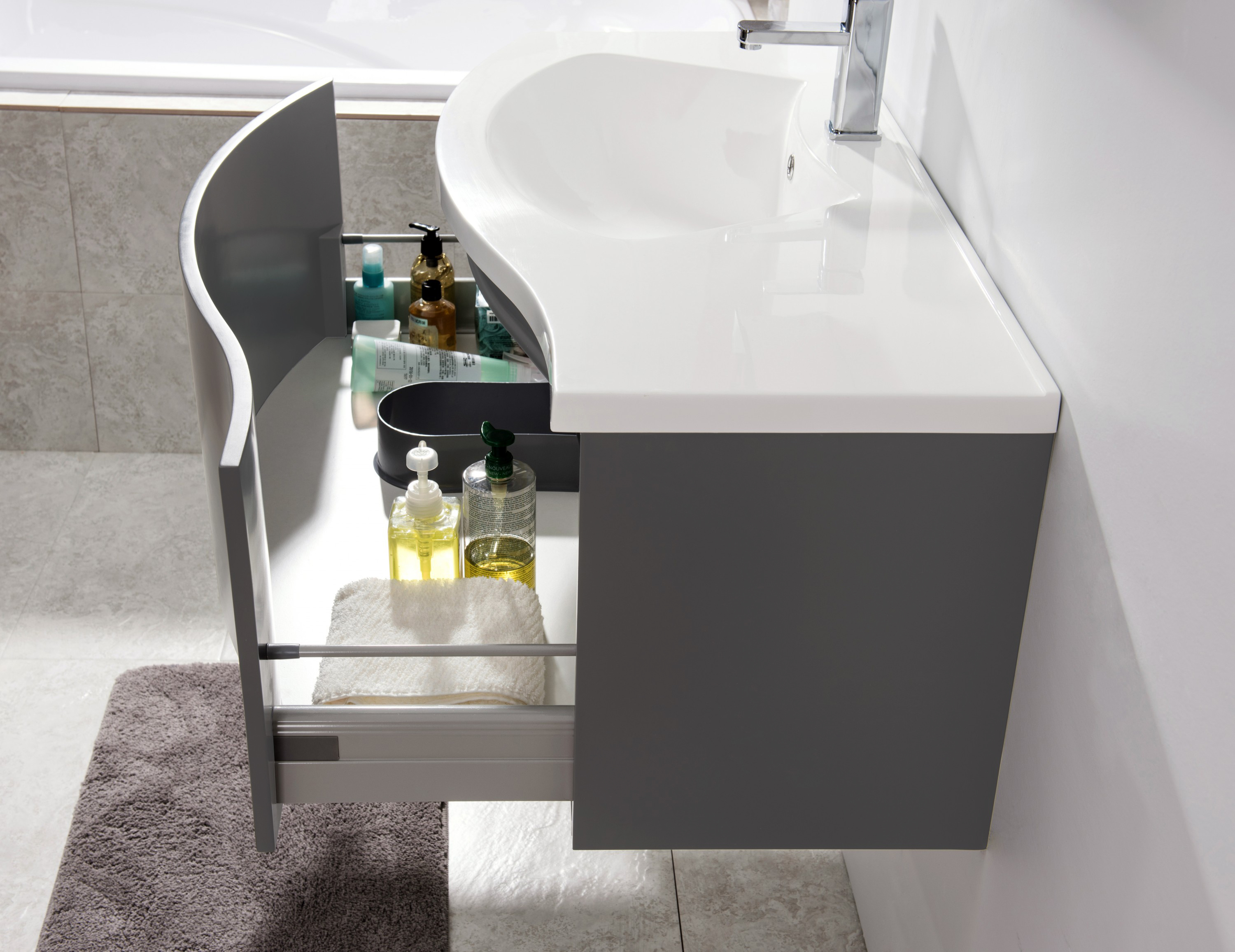 Lena 1000 bathroom furniture set with washbasin - Anthracite Lena 1000 bathroom furniture set with washbasin - Anthracite
