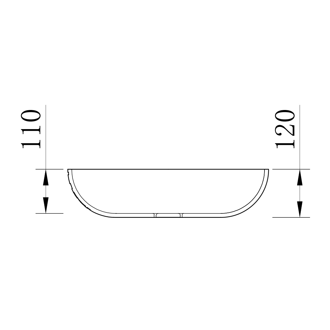 Countertop washbasin LEO - Mineral cast matt - Oval - 50 x 40 x 12 cm Countertop washbasin LEO - Mineral cast matt - Oval - 50 x 40 x 12 cm