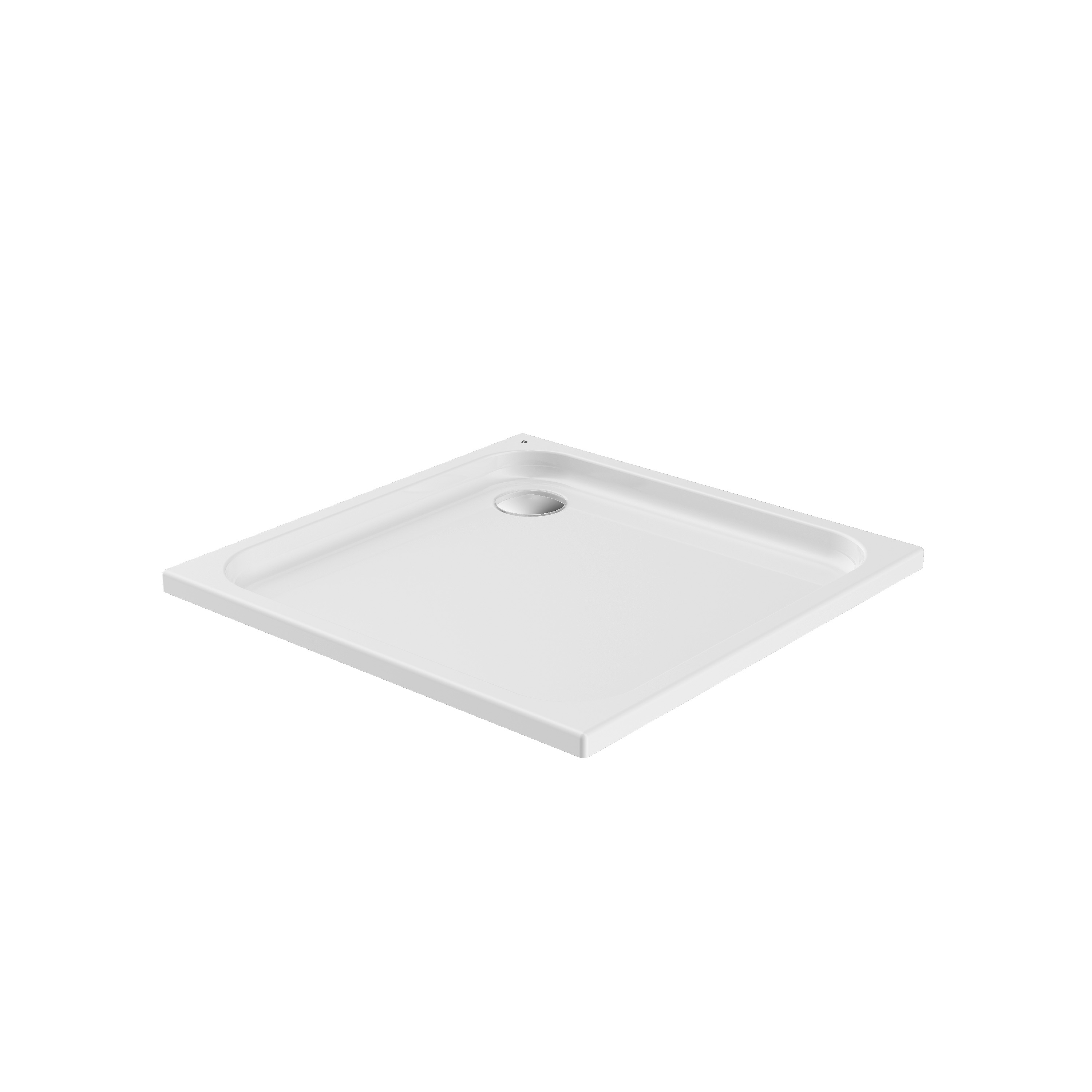 Vlakke acryl douchebak TIM - glanzend wit - 80 x 80 cm 170767,170769,170772