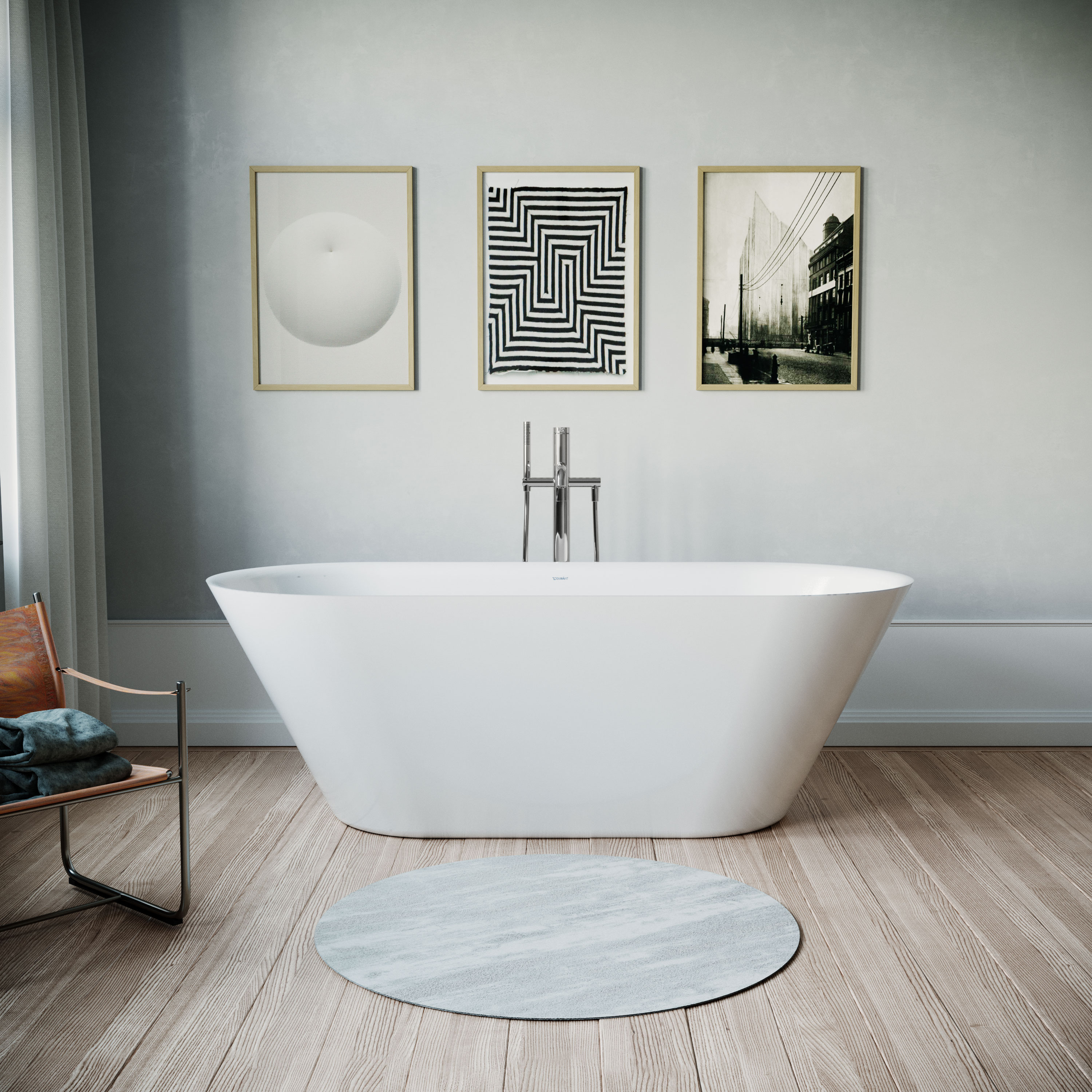 Duravit DuraStor oválná volně stojící akrylátová vana - 170 x 75 cm