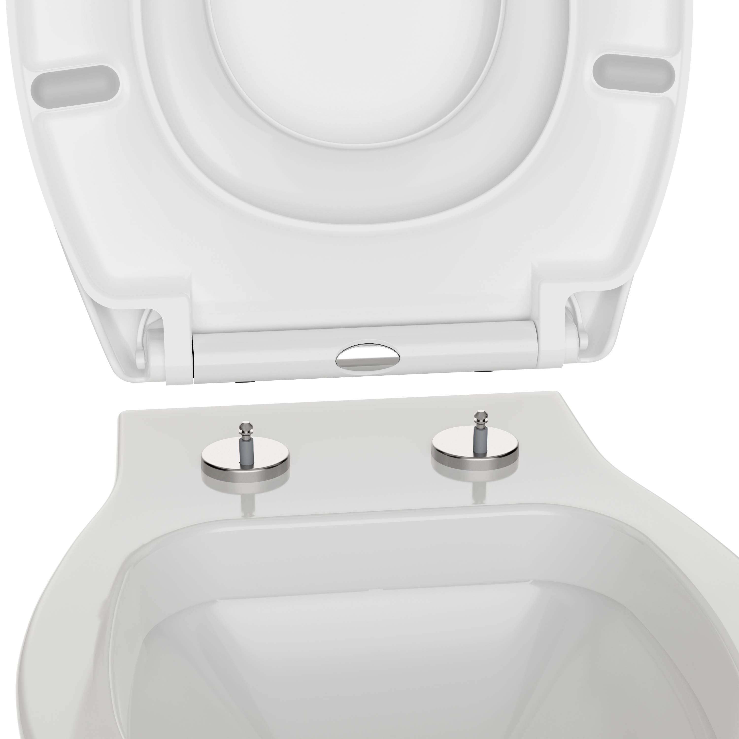 Tampa de sanita com fecho suave e assento de sanita infantil U2006 - Branco brilhante Tampa de sanita com fecho suave e assento de sanita infantil U2006 - Branco brilhante