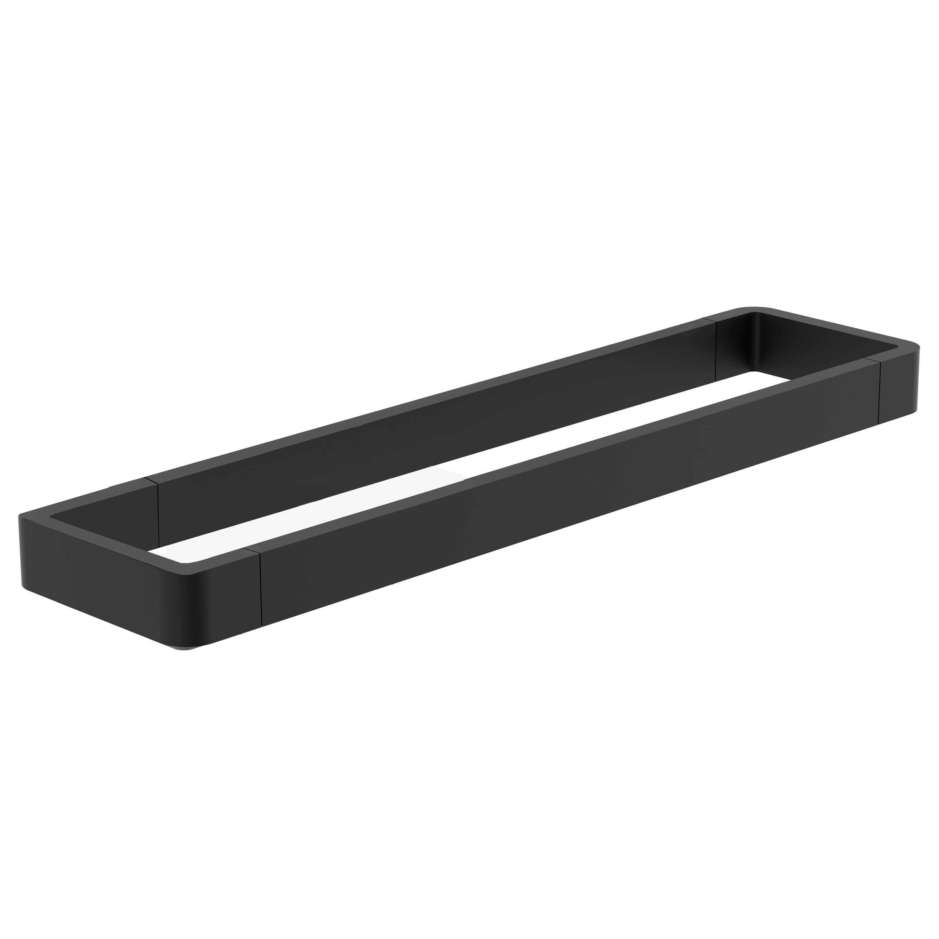 Hoogwaardig handdoekrek SDLHH45 - LINEAR serie - mat zwart