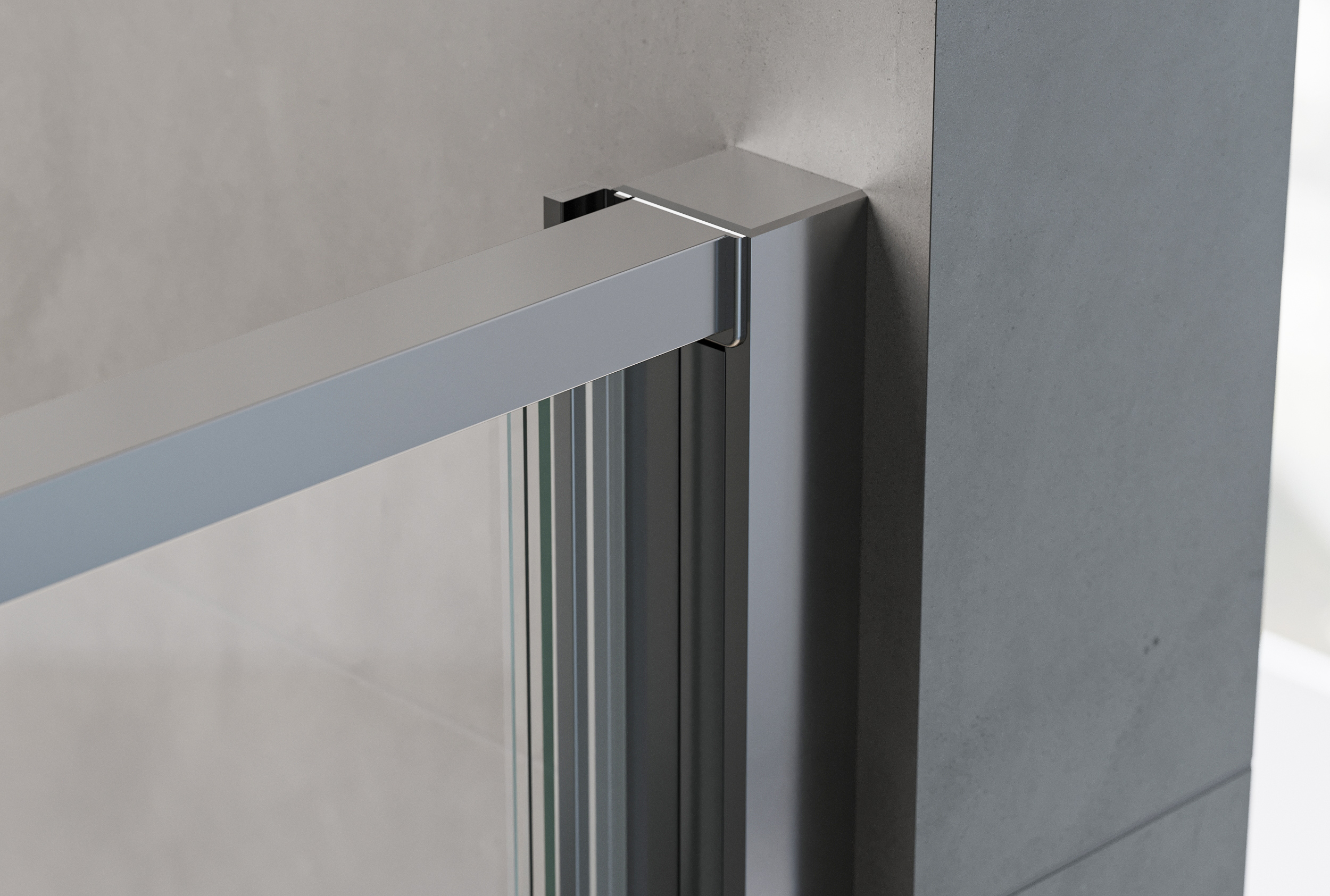 Mampara de ducha frontal NT606 FLEX - medidas seleccionables - con puerta pivotante sobre panel fijo - color de perfil seleccionable Mampara de ducha frontal NT606 FLEX - medidas seleccionables - con puerta pivotante sobre panel fijo - color de perfil seleccionable
