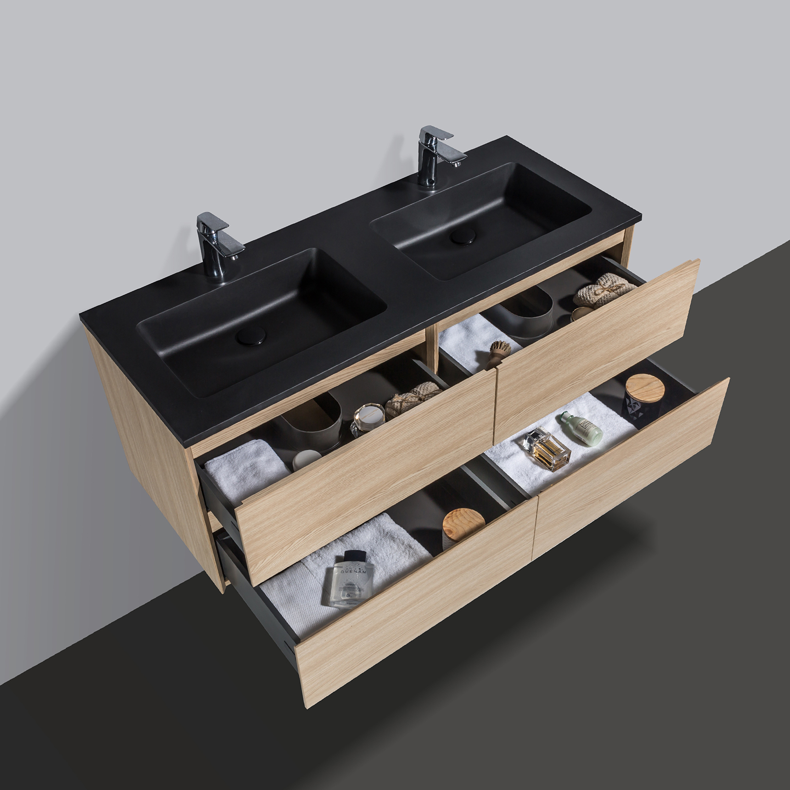 Conjunto de móveis de casa de banho EDGE 1300 com lavatório - cor seleccionável Conjunto de móveis de casa de banho EDGE 1300 com lavatório - cor seleccionável