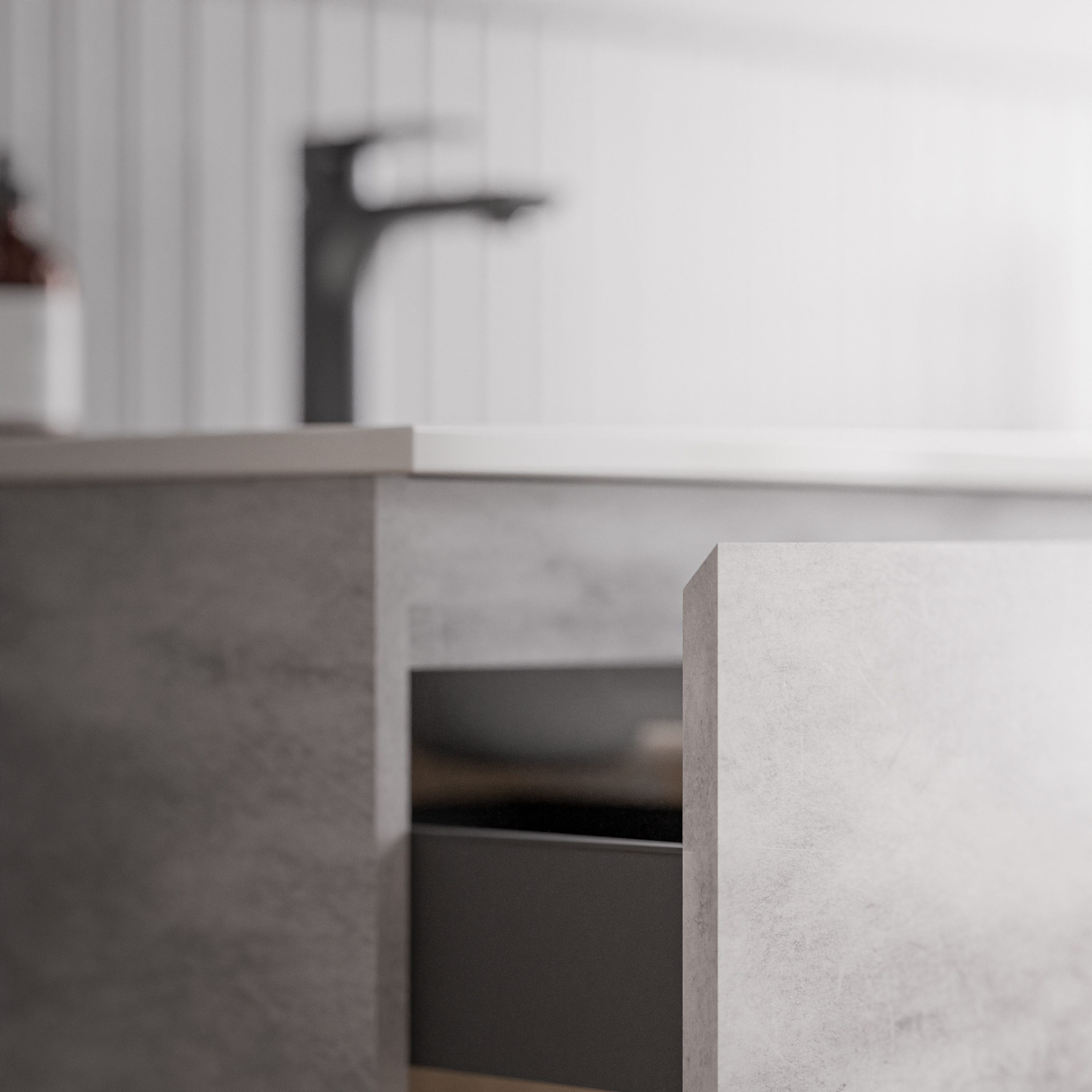 Mueble bajo lavabo AVA 80 cm con lavabo de cerámica - color a elegir 166505